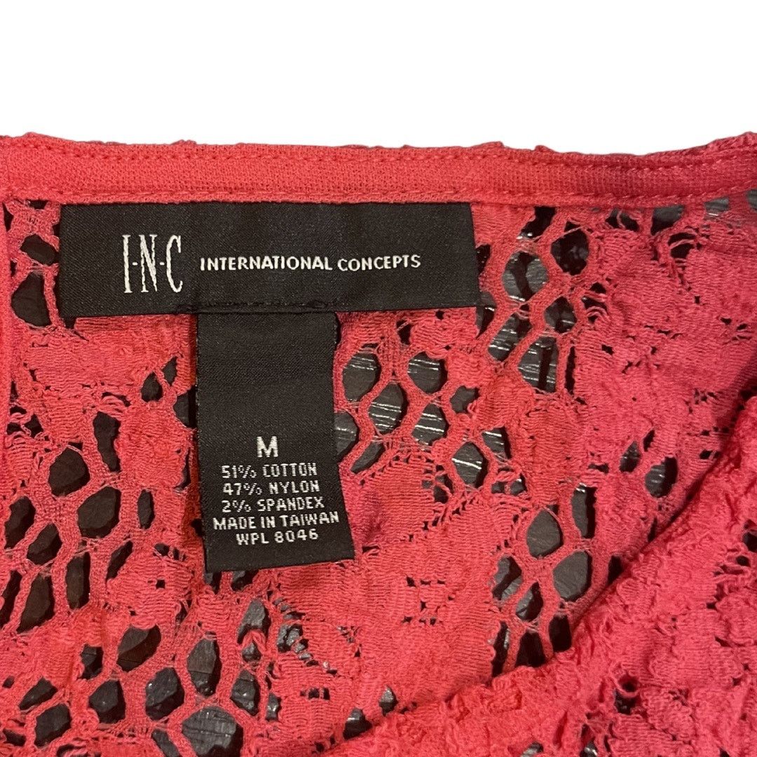 Other INC International Concepts Floral Lace Top Puff Sleeves Boho Size M / US 6-8 / IT 42-44 - 3 Thumbnail
