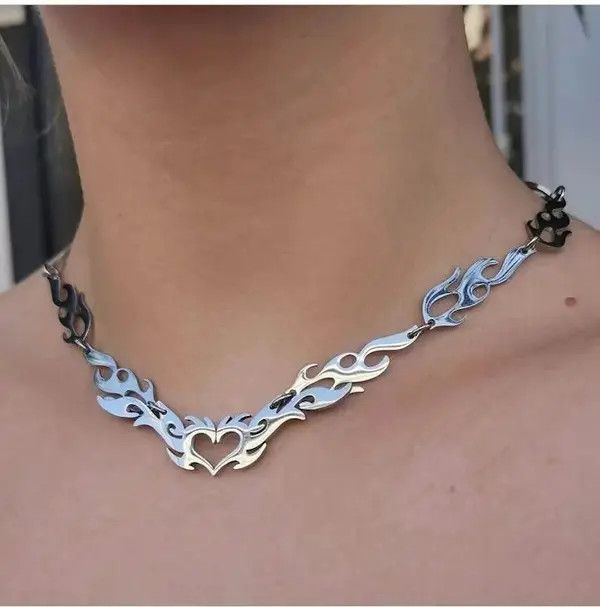VIBE Steel Flame Love Necklace Size ONE SIZE - 2 Thumbnail
