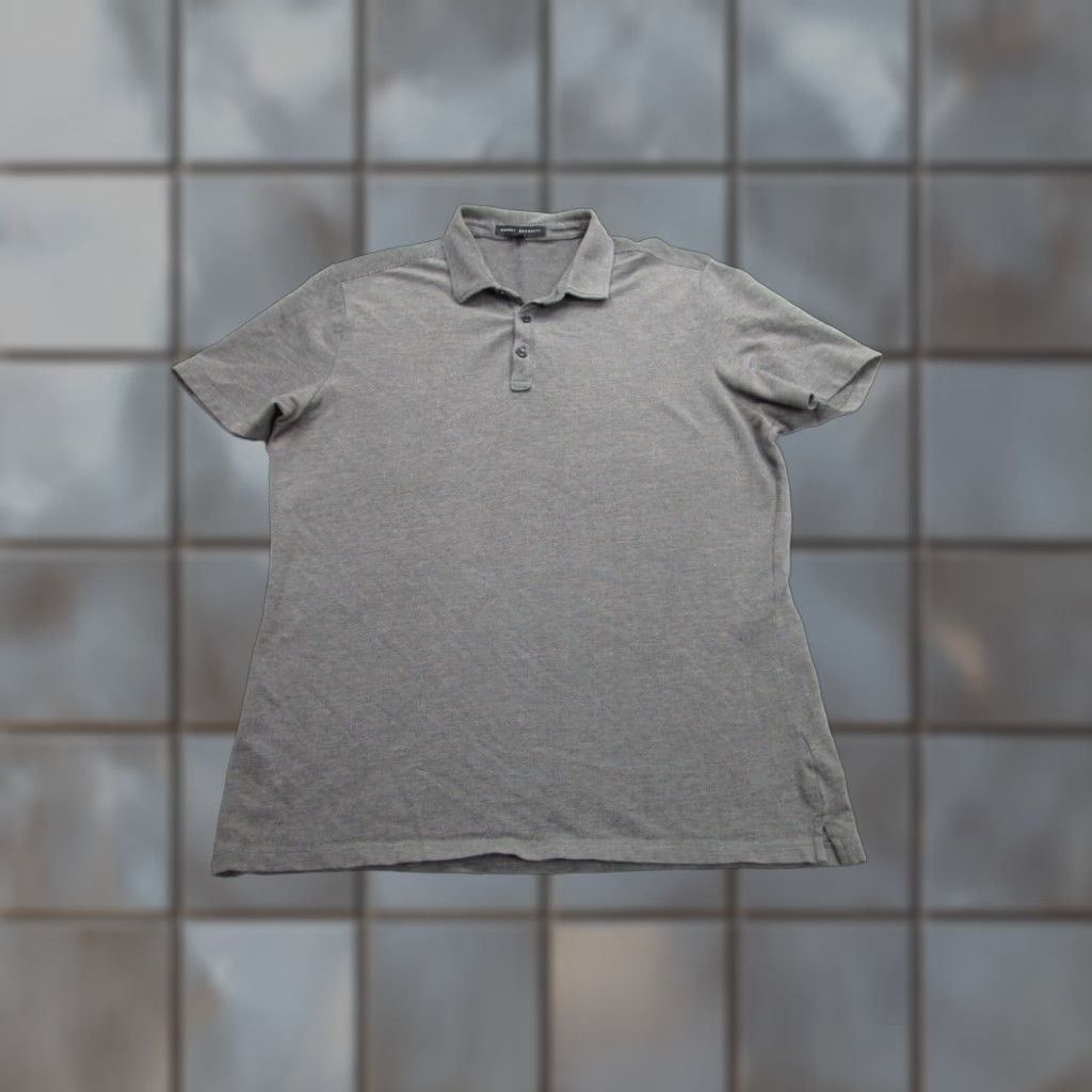 Vintage Robert Barakett Mens Gray Knit Polo Shirt Large Preppy Golf Size US L / EU 52-54 / 3 - 1 Thumbnail
