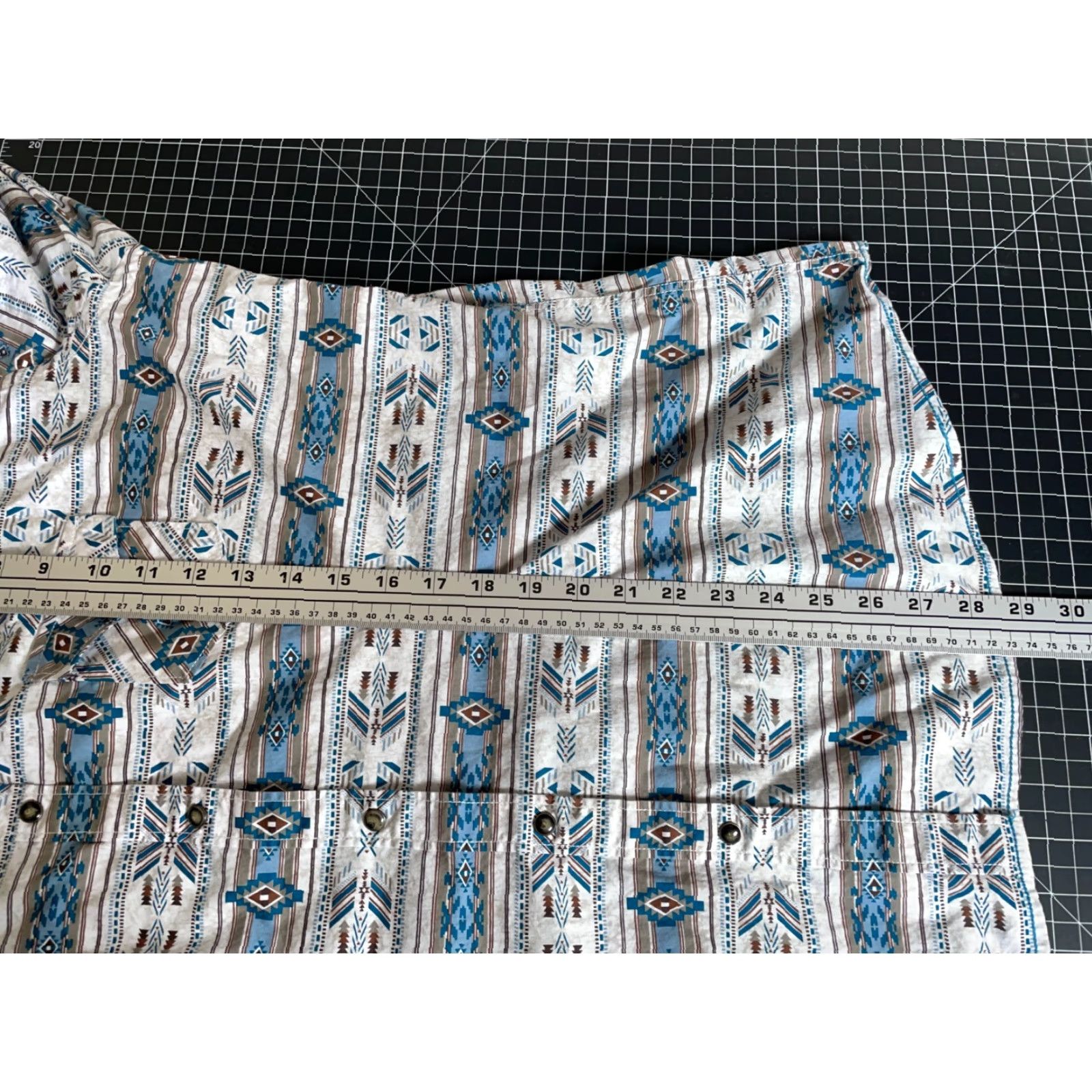 Vintage VINTAGE Panhandle Slim Rough Stock Shirt Women’s 2XL White Blue Geometric Pearl Snap Western Button-Up, 90s Cowboy Style, Casual Wear Size XXL / US 16-18 / IT 52-54 - 6 Thumbnail