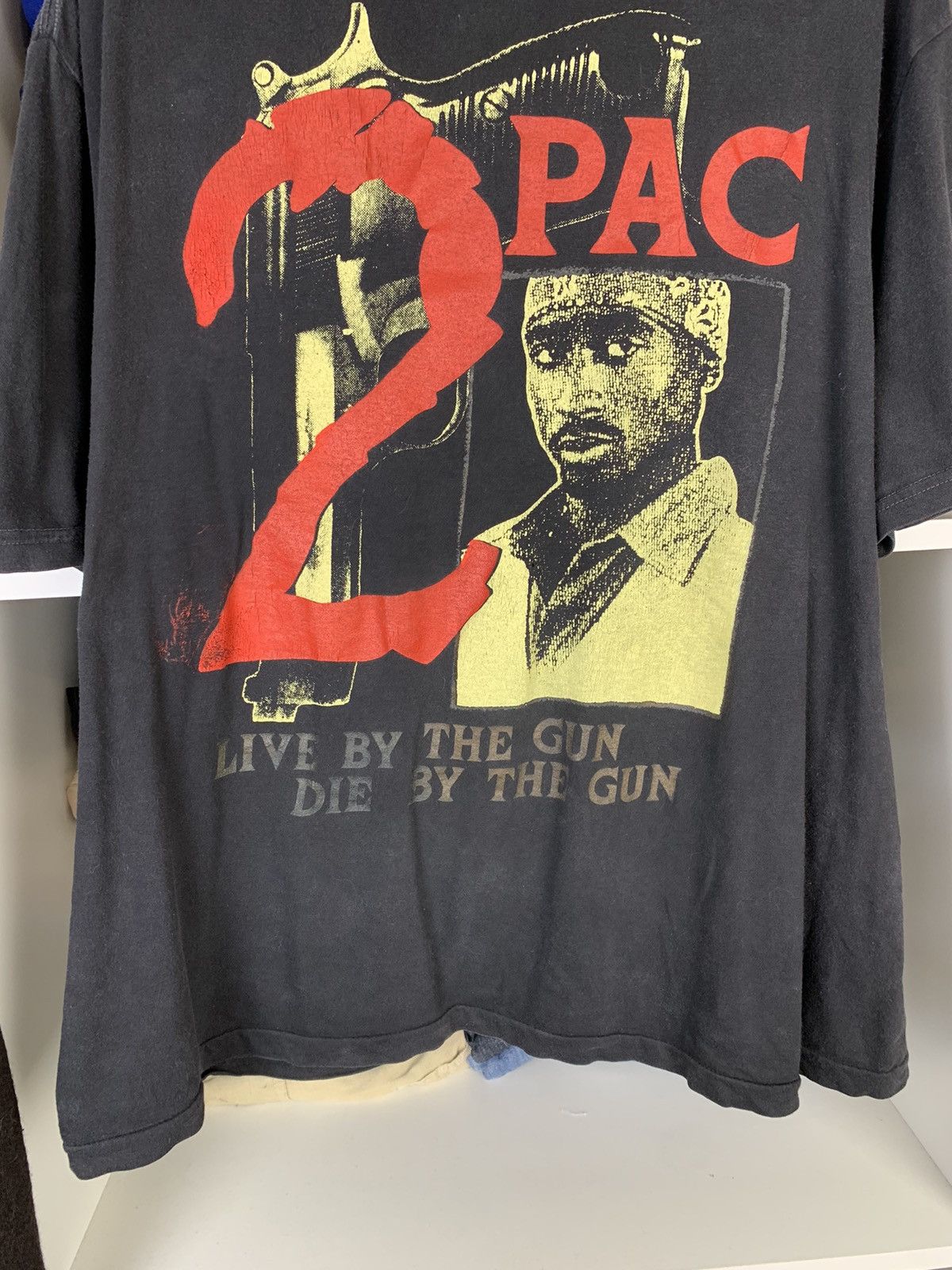 Band Tees Vintage 90s Tupac "Live By The Gun Die By The Gun" T-Shirt Size US L / EU 52-54 / 3 - 15 Thumbnail