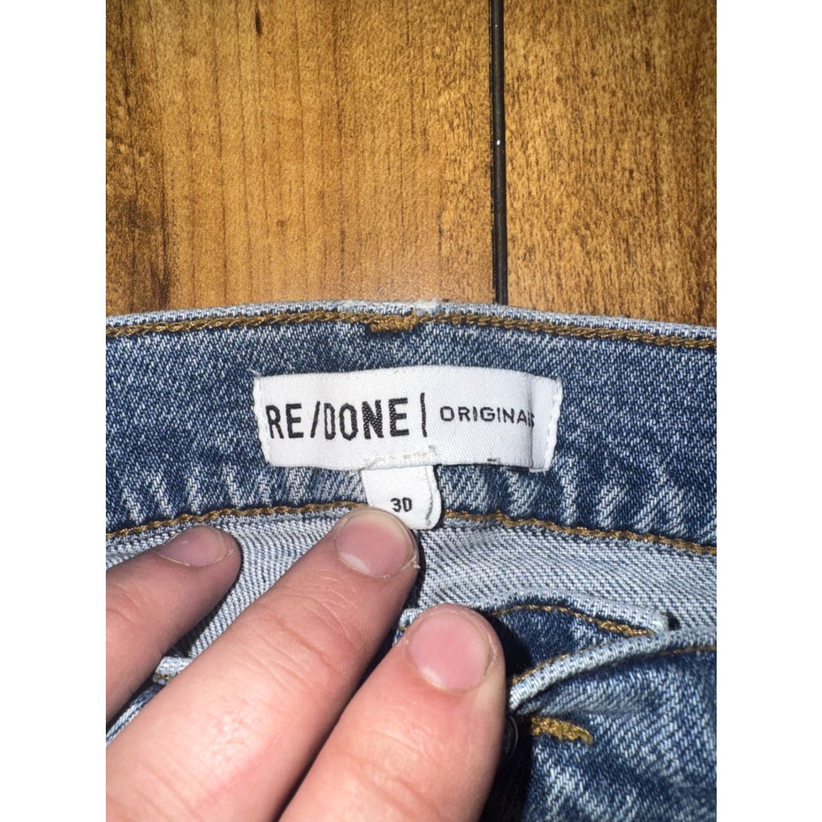 RE/DONE Re/Done Originals Jeans Women’s 30x32 Button Fly Distressed Denim Slim Skinny Blue Size 30" / US 8 / IT 44 - 5 Thumbnail