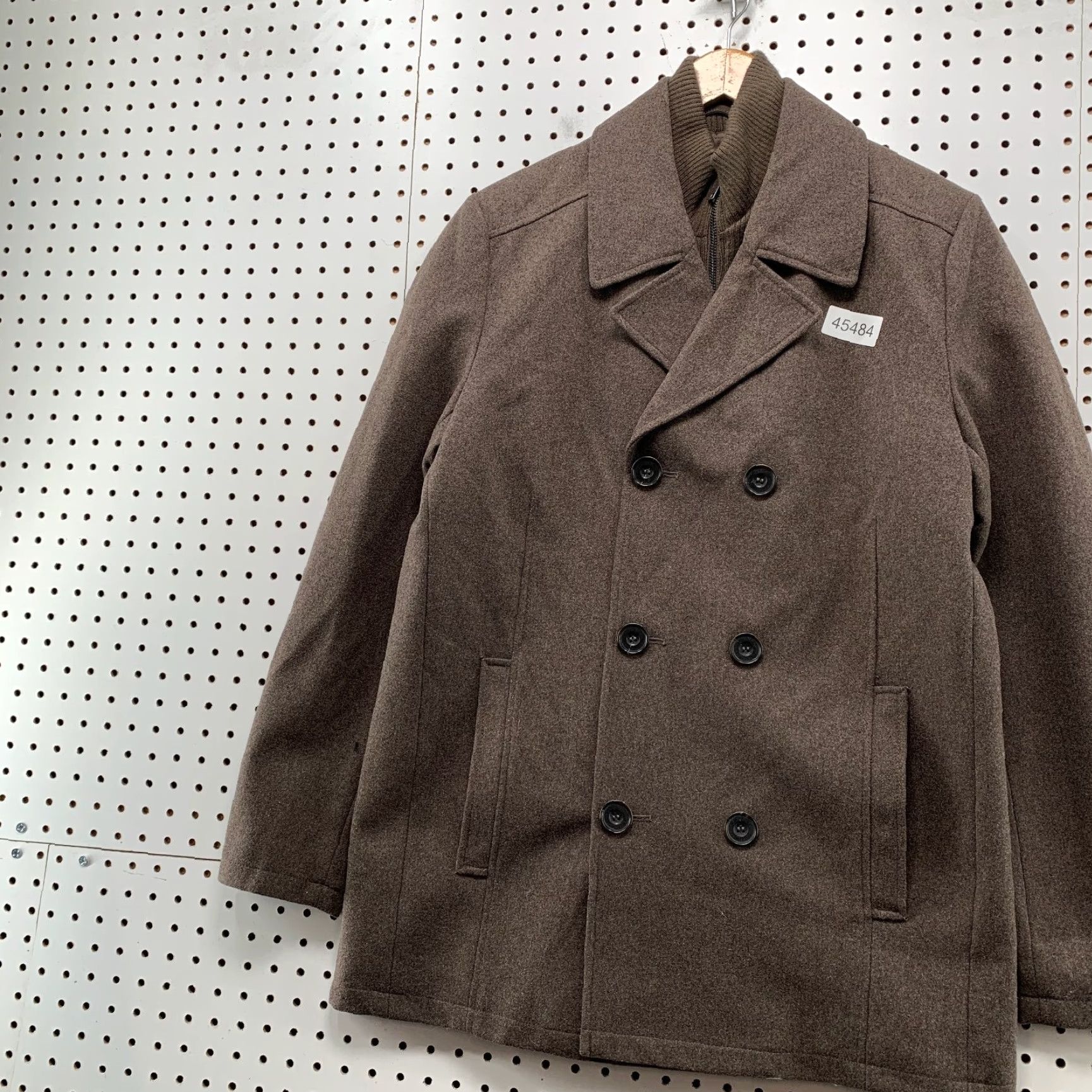 Kenneth Cole Keninneth Cole Wool Peacoat Mens M Brown Zip Coat Business Coat Size US M / EU 48-50 / 2 - 3 Thumbnail