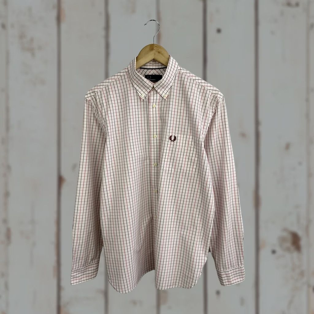 Fred Perry Fred Perry Classic Check Button-Down Shirt Embroidered Logo Size M Multicolor Mens Shirt Size US M / EU 48-50 / 2 - 1 Thumbnail