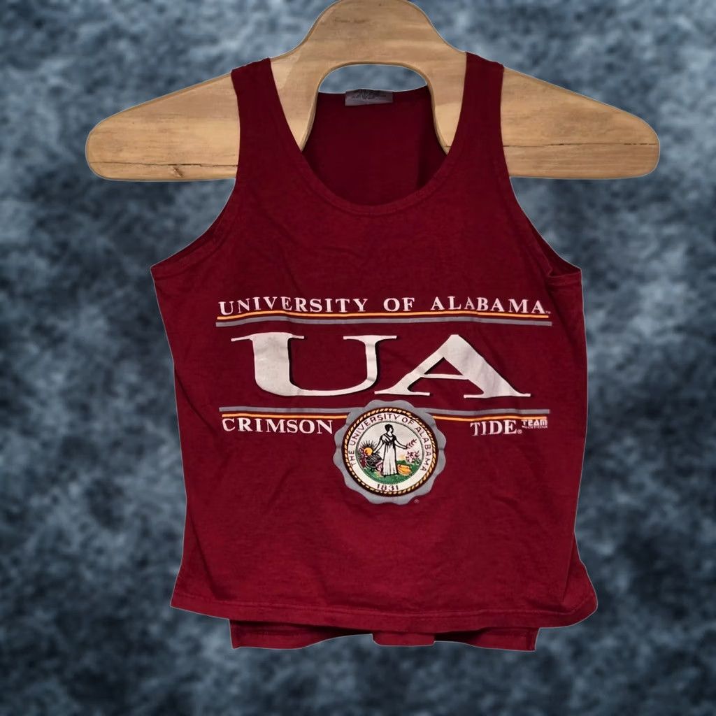 Vintage VINTAGE Alabama University Tank Top Men Large Made in USA Red 90s Tank Top Mens L Size US L / EU 52-54 / 3 - 1 Thumbnail