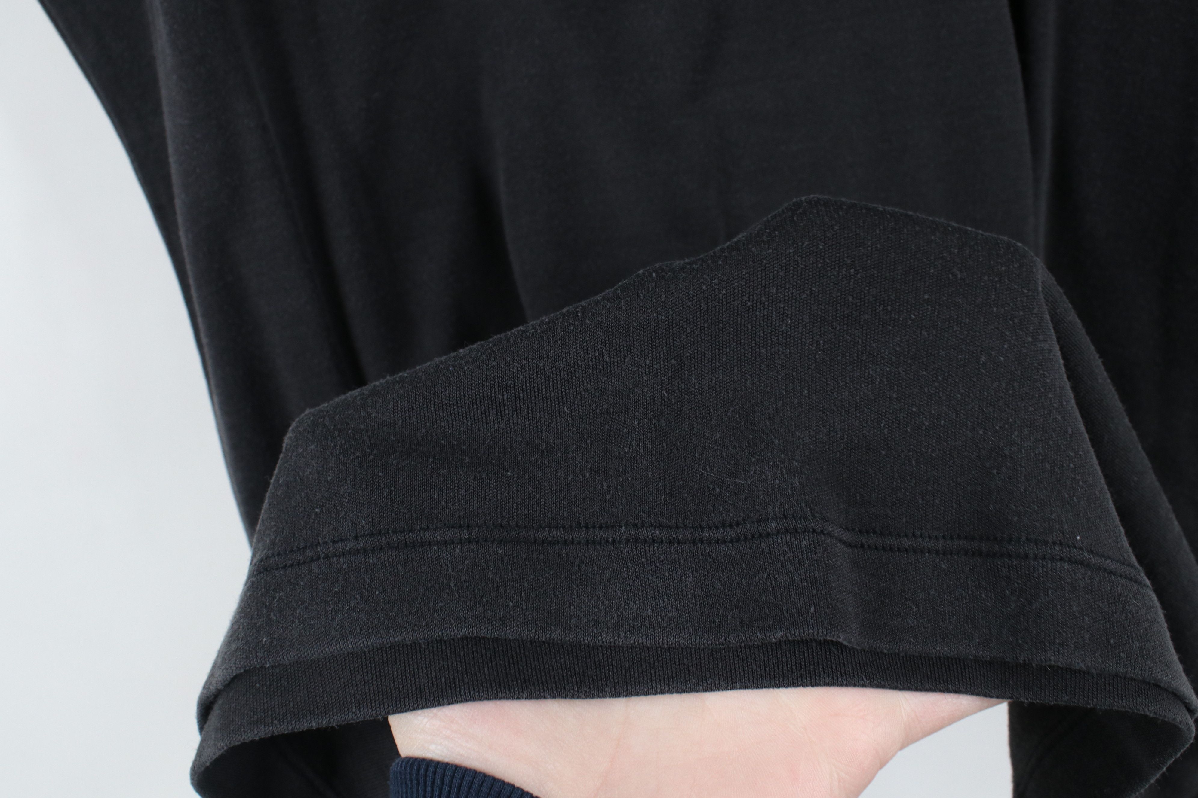 Vintage Vintage 90s Streetwear Blank Silk Short Sleeve T-Shirt Black Size L / US 10 / IT 46 - 9 Thumbnail