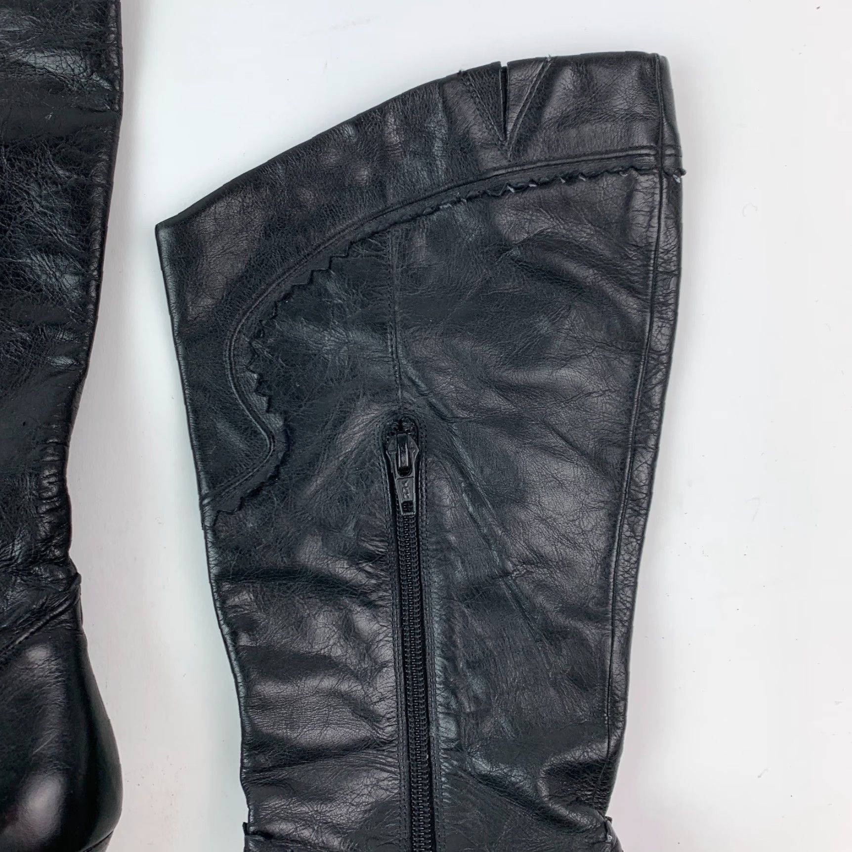 Vintage VINTAGE Stoneridge Black Leather Boots Size EU 38 Women Riding Boot Leather 2.5" Heel 8.5" Toe Size US 8 / IT 38 - 4 Thumbnail
