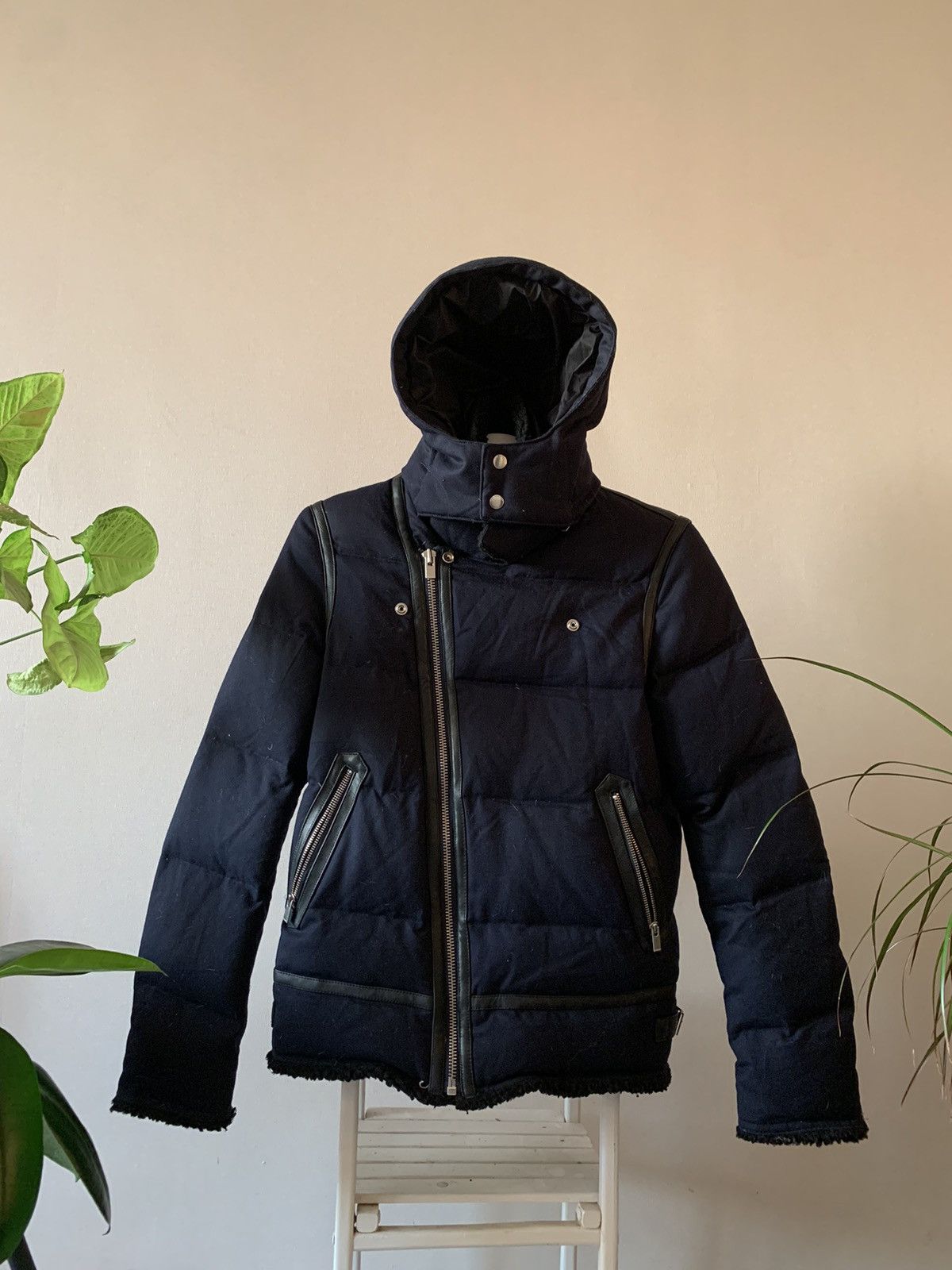 The Kooples The Kooples Lambskin Wool Down Asymmetric Jacket helmut lang Size US S / EU 44-46 / 1 - 2 Thumbnail