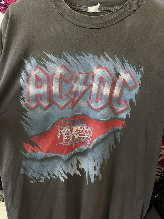 Vintage Vintage Ac/Dc 1990 Razors Edge Tour Tee | Grailed