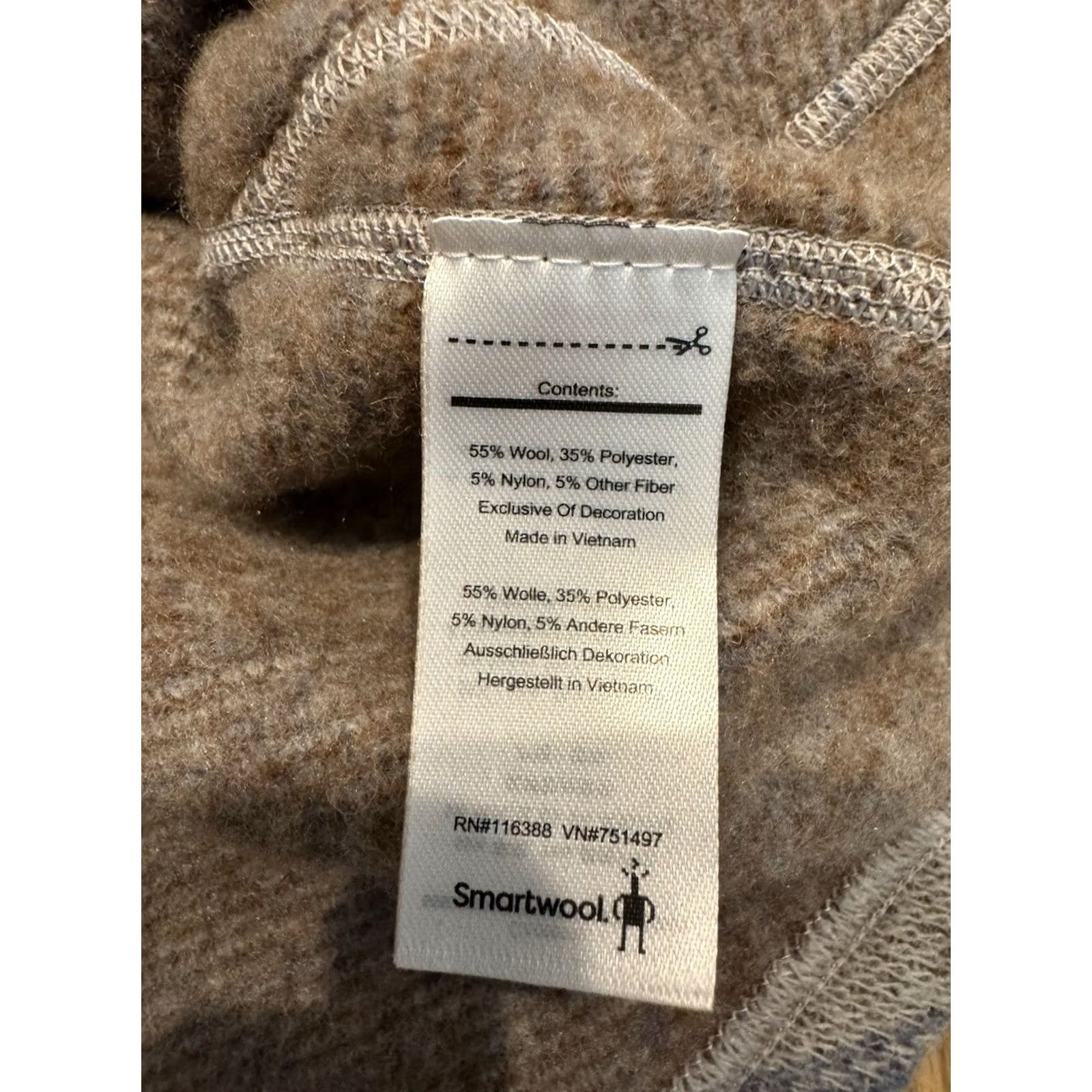 Smartwool SmartWool Sweater Womens S Beige Hudson Trail Fleece Pullover Women Turtleneck Pockets Size S / US 4 / IT 40 - 6 Thumbnail