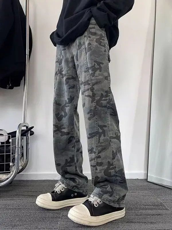 Japanese Brand × Jean Retro straight camouflage casual jeans Size US 32 / EU 48 - 1 Thumbnail