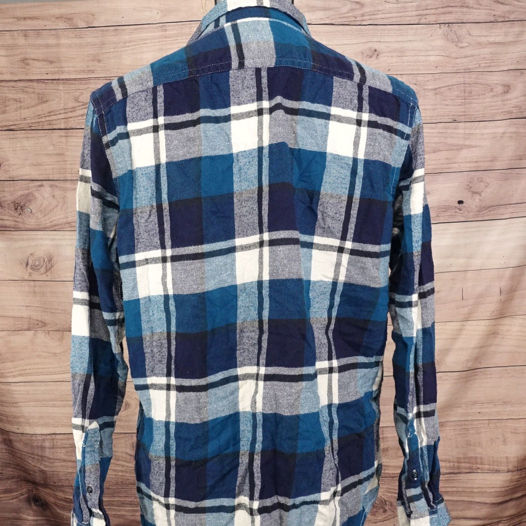American Eagle Outfitters VINTAGE American Eagle Outfitters Shirt Mens Large Blue Plaid Flannel Long Sleeve Casual Classic Fit Size US L / EU 52-54 / 3 - 4 Thumbnail