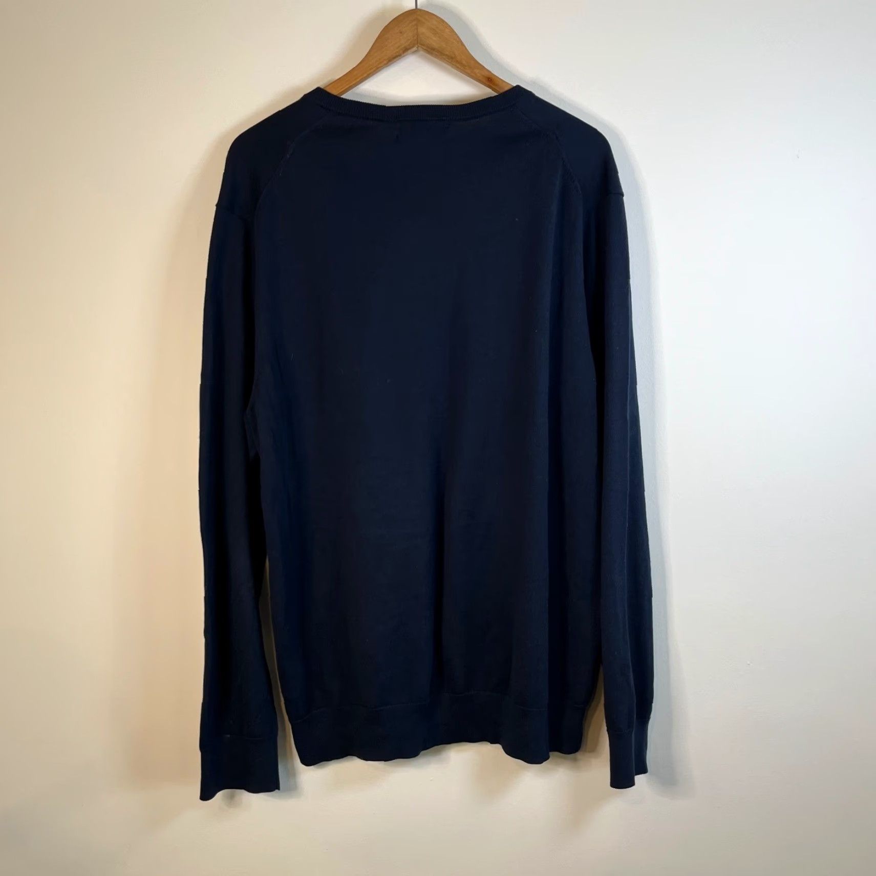Brooks Brothers Brooks Brothers Mens XL Navy Blue Supima Cotton V-Neck Sweater 42224-155ND050 Size US XL / EU 56 / 4 - 3 Thumbnail