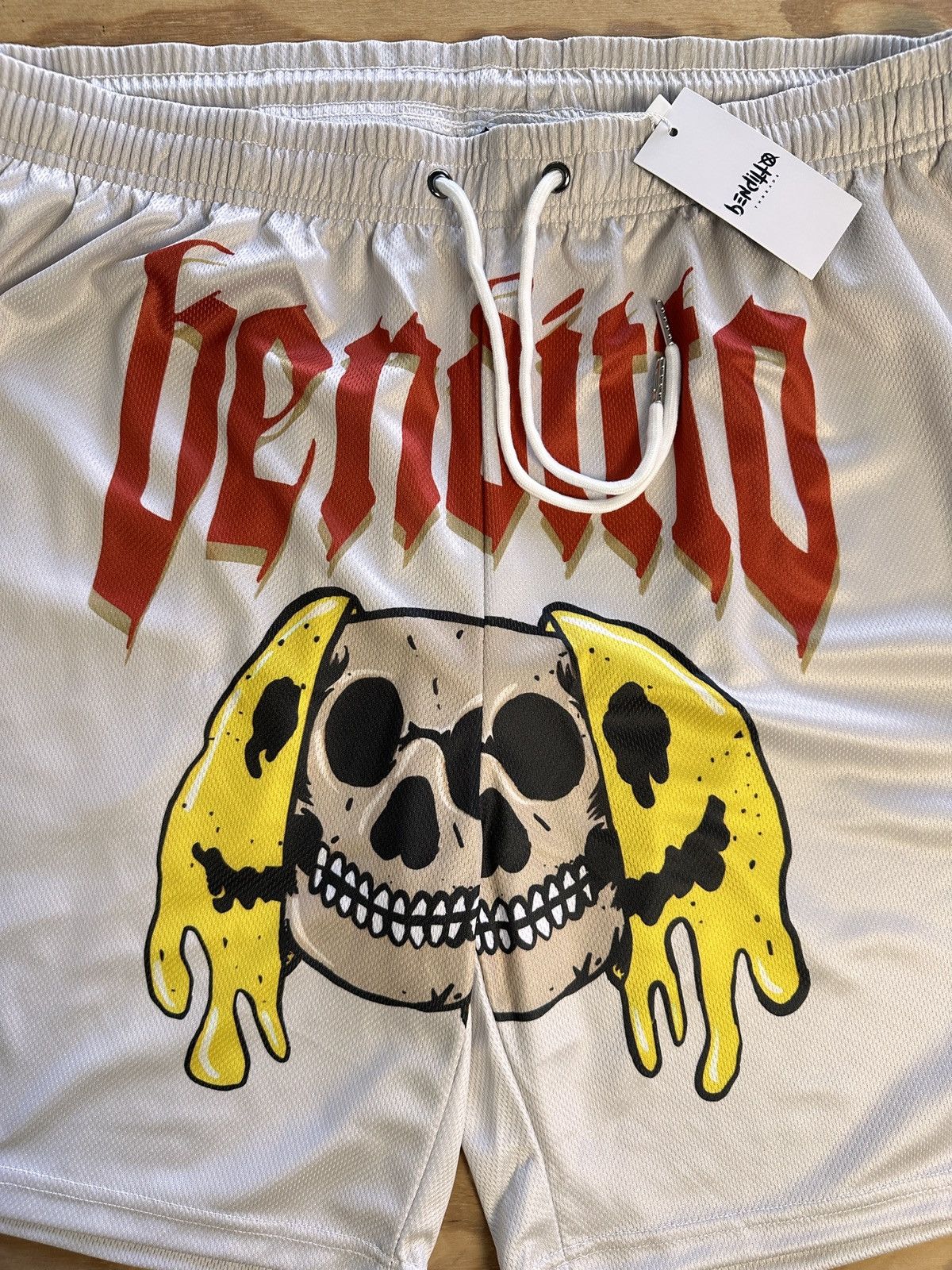 Other RARE BENDITTO Skull Mesh Shorts XXL Streetwear Grail Size US 38 / EU 54 - 2 Thumbnail