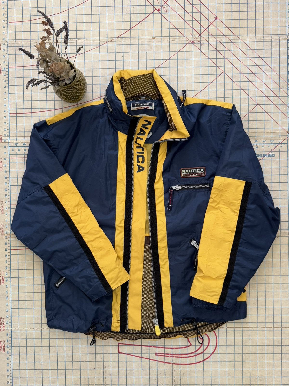 Nautica × Vintage Vintage Nautica Competition Sailing Jacket Navy and Yellow Size US L / EU 52-54 / 3 - 5 Thumbnail