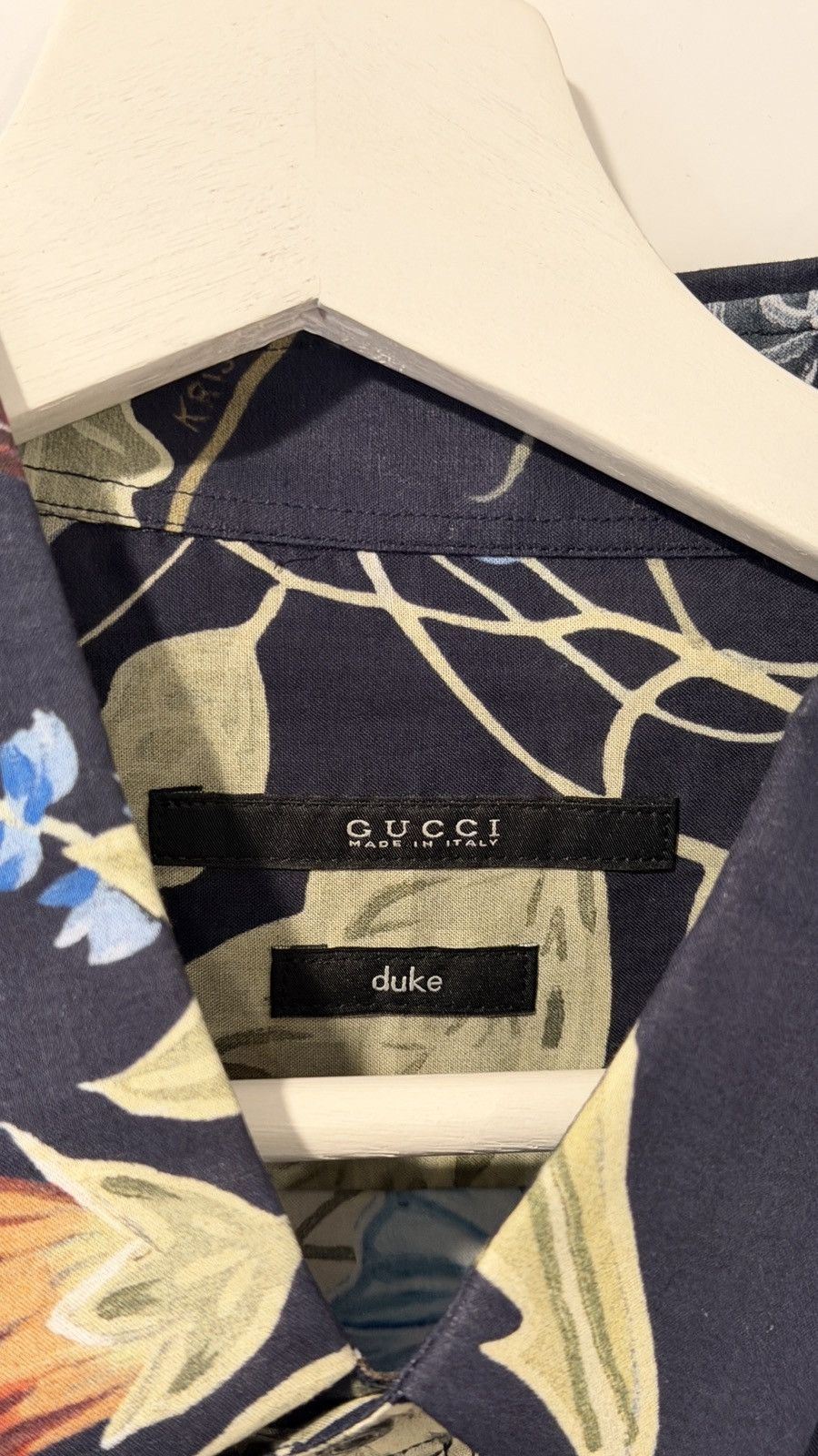 Gucci Gucci Kris Knight Flora Duke Shirt Navy Floral Mens Size US S / EU 44-46 / 1 - 3 Thumbnail