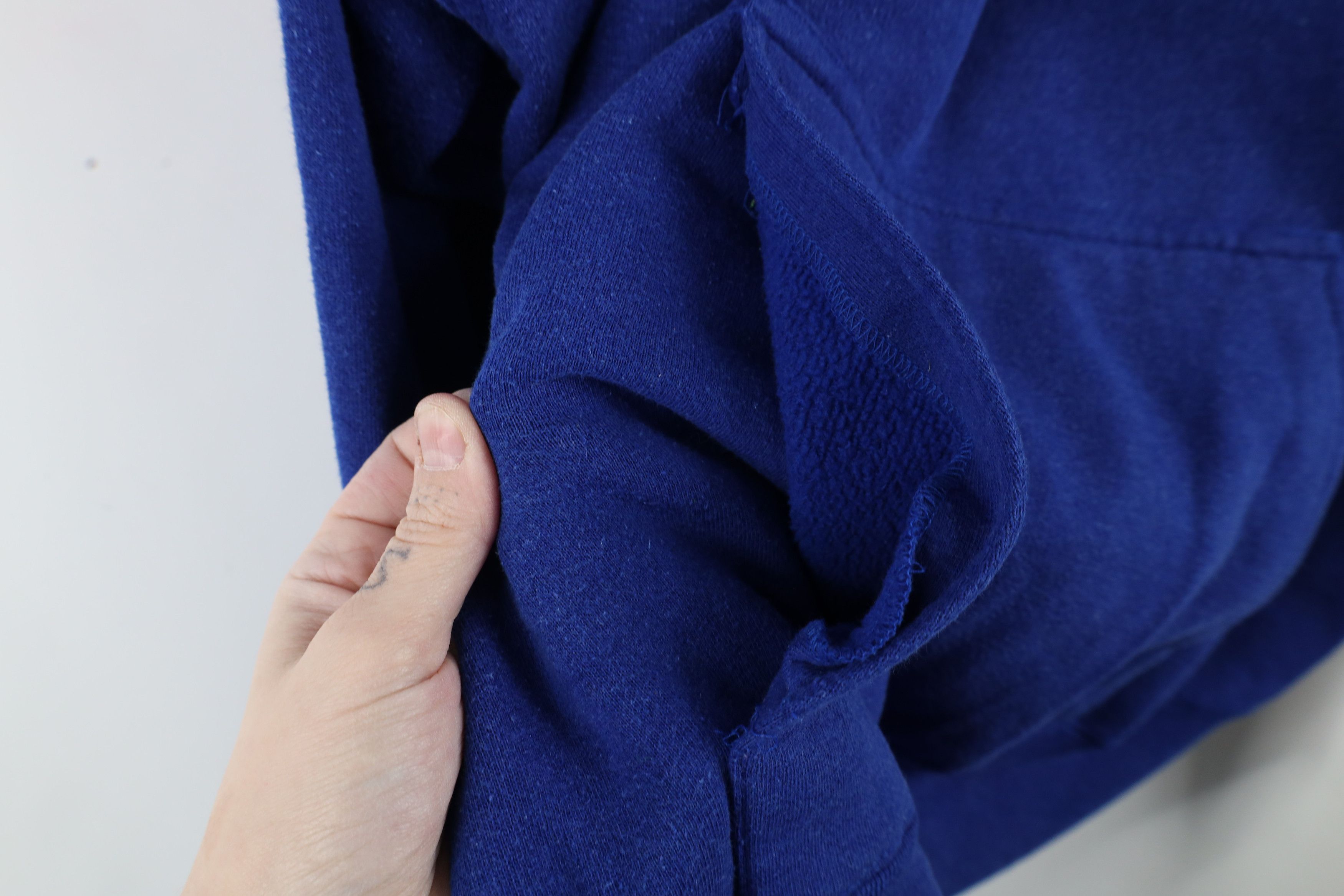 Vintage Vintage 90s Streetwear Baggy Fit Hoodie Sweatshirt Blue Size US XXL / EU 58 / 5 - 6 Thumbnail