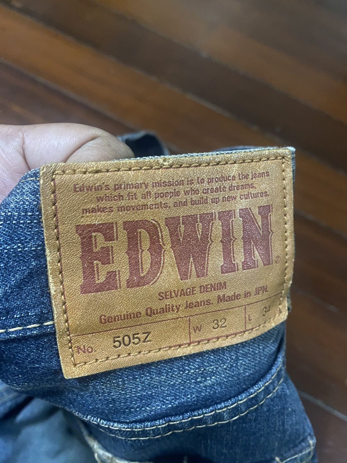 Edwin Vintage Edwin 505z Selvedge Faded Wash mud wash Baggy Jeans Size US 36 / EU 52 - 18 Thumbnail