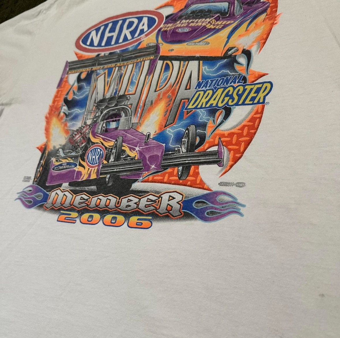 Anvil Vintage White Anvil Race NHRA Member 2006 T-shirt Size US XL / EU 56 / 4 - 5 Thumbnail