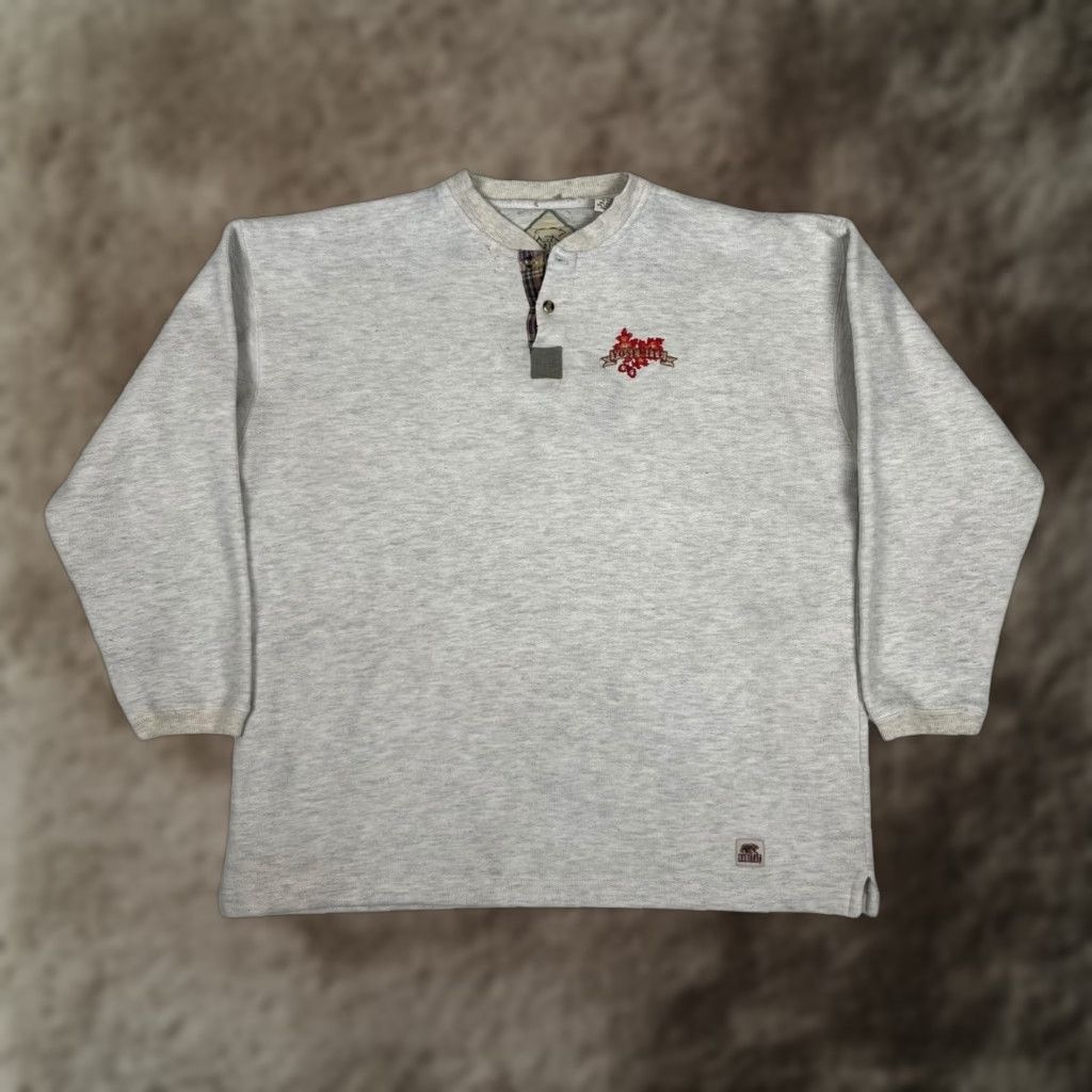 Habitat VINTAGE Habitat Yosemite Sweatshirt Mens XL Gray Henley Fleece Wilderness Bear Size US XL / EU 56 / 4 - 1 Thumbnail