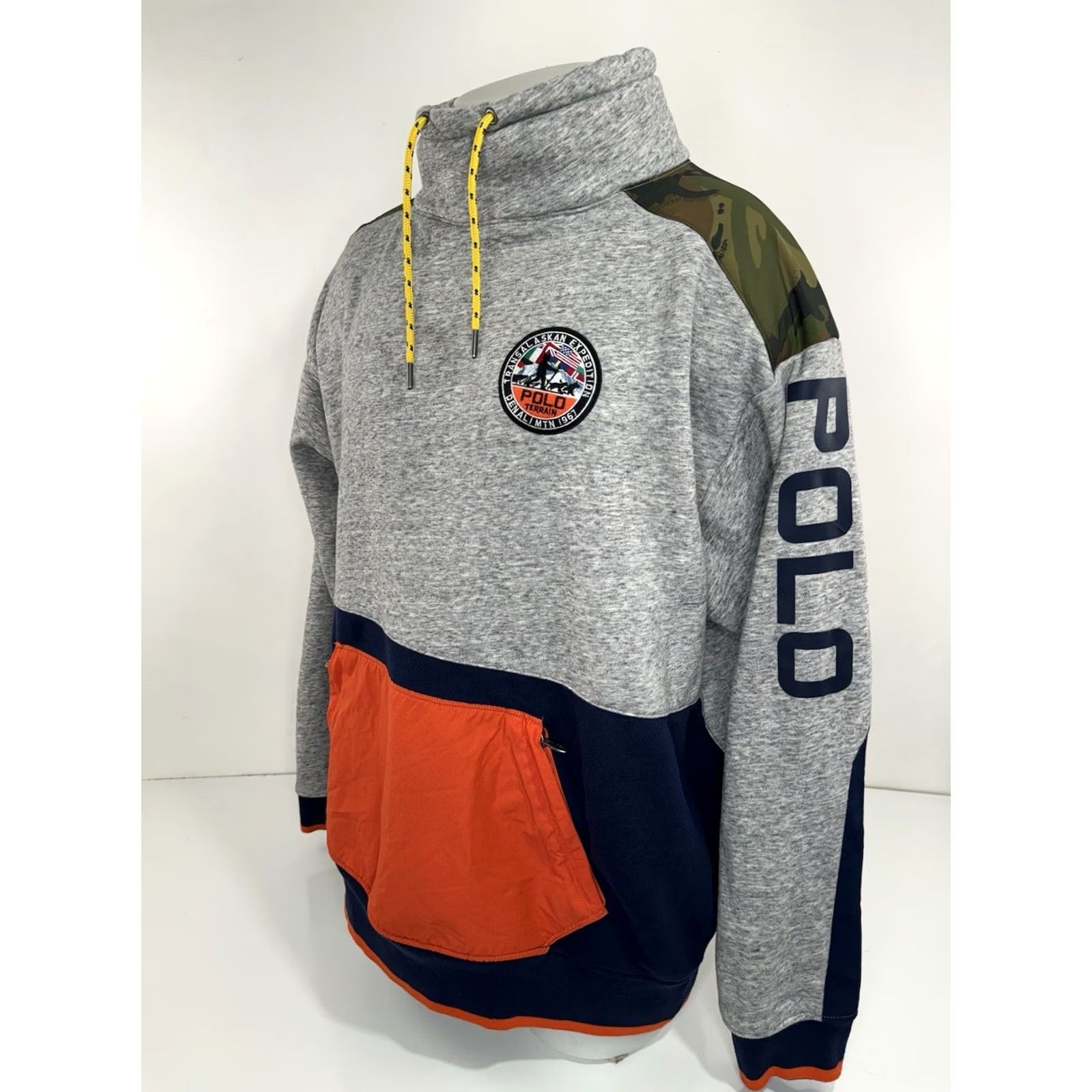 Ralph Lauren POLO COUNTRY TransAlaskan TERRAIN Oversized L Sweater Jacket Mens Shirt Size L Gray / Blue / Orange 90s Theme Size US L / EU 52-54 / 3 - 2 Thumbnail