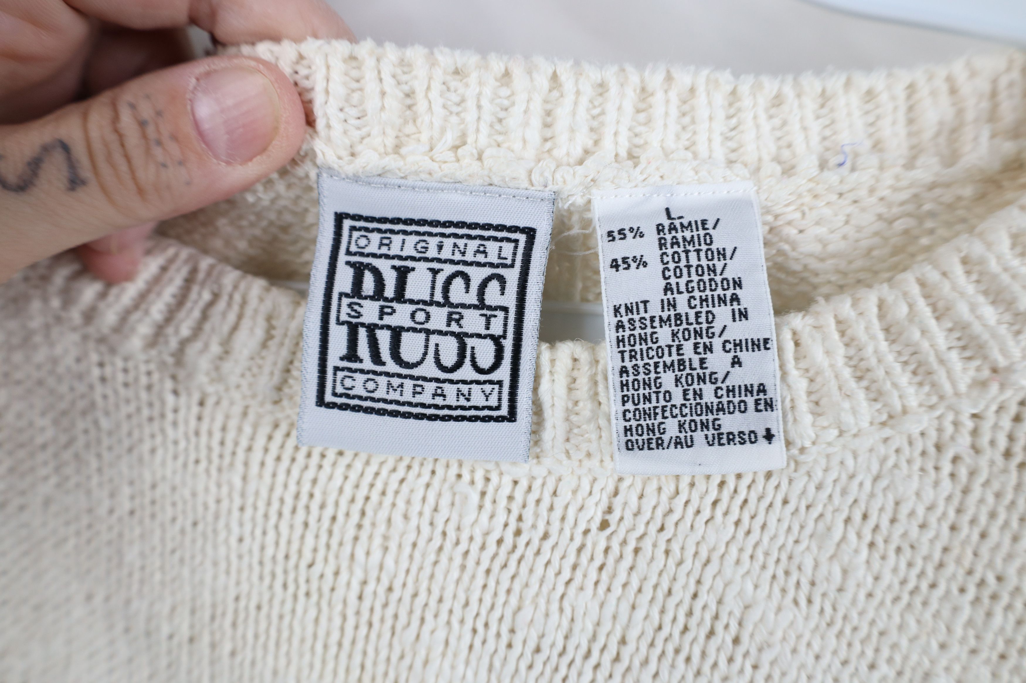 Vintage Vintage 90s Streetwear Island Map Knit Crewneck Sweater Size L / US 10 / IT 46 - 13 Thumbnail