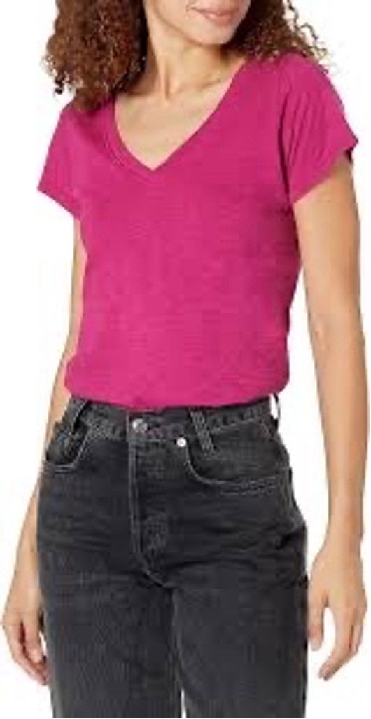 Velvet Velvet by Graham & Spencer Lilith Slub T, Fuchsia, Small NWT Size S / US 4 / IT 40 - 1 Thumbnail