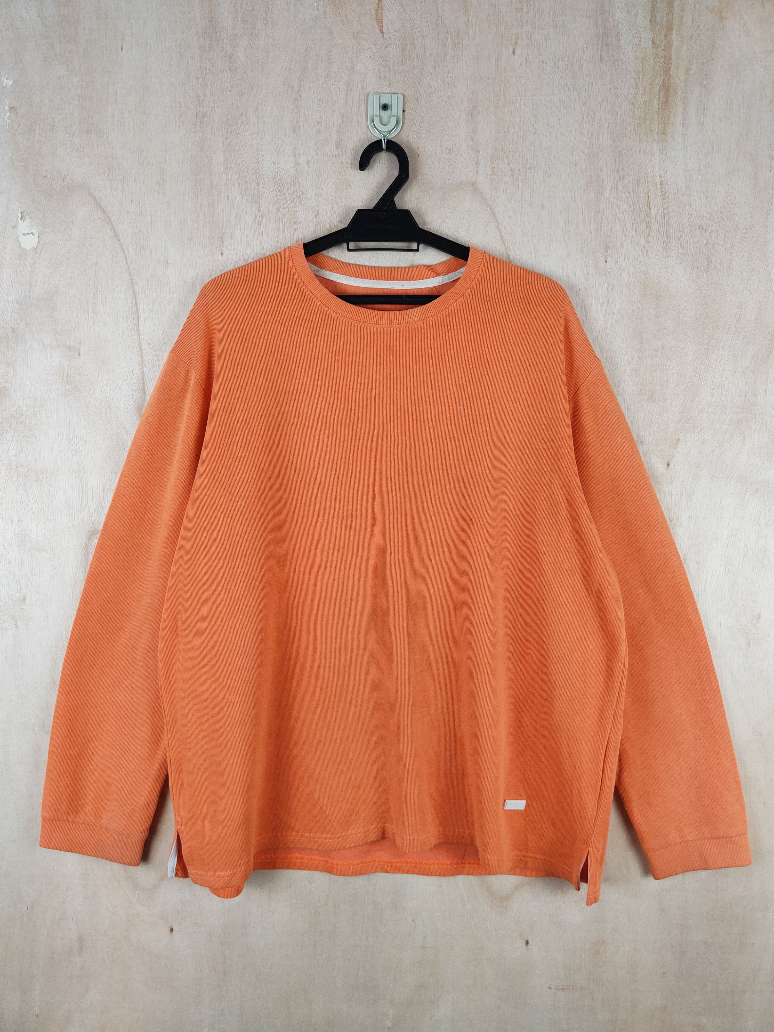 image of Vintage Mcc 11 Orange Plain Sweatshirts S2611, Men's (Size XL)