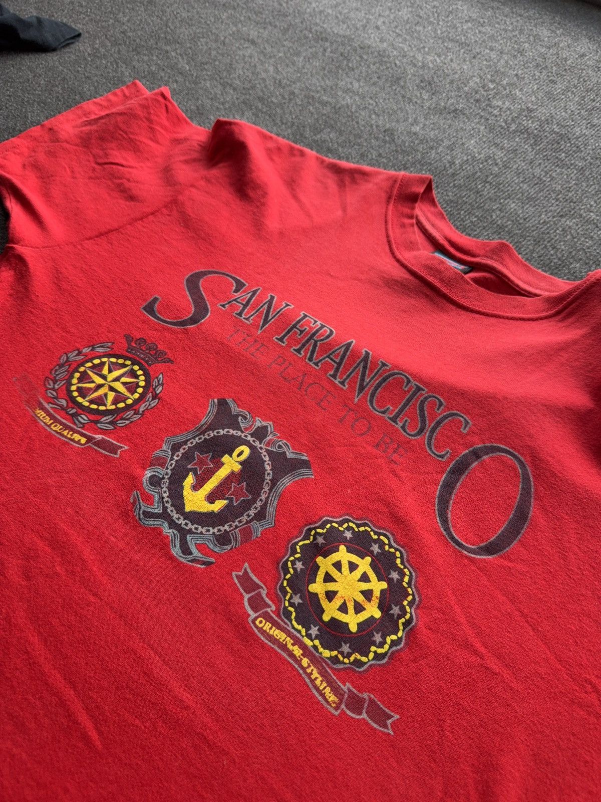 Vintage Vintage 90s Retro San Francisco Graphic T-Shirt Red Cotton Size US L / EU 52-54 / 3 - 6 Thumbnail
