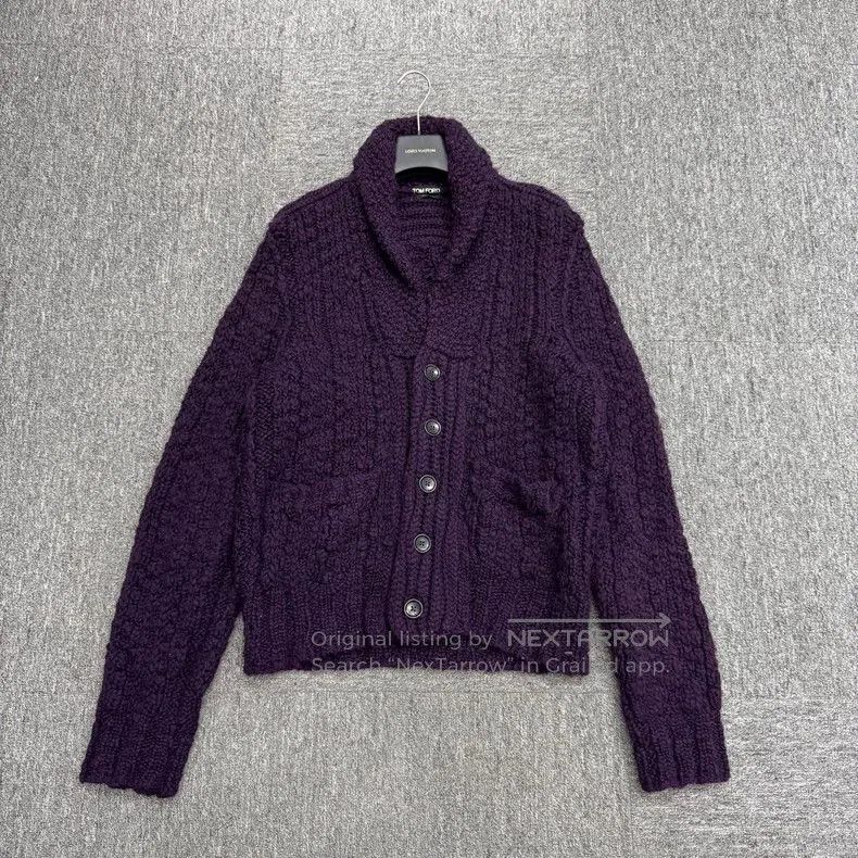Tom Ford Tom Ford Purple Wool Knit Sweater. Size US M / EU 48-50 / 2 - 1 Thumbnail