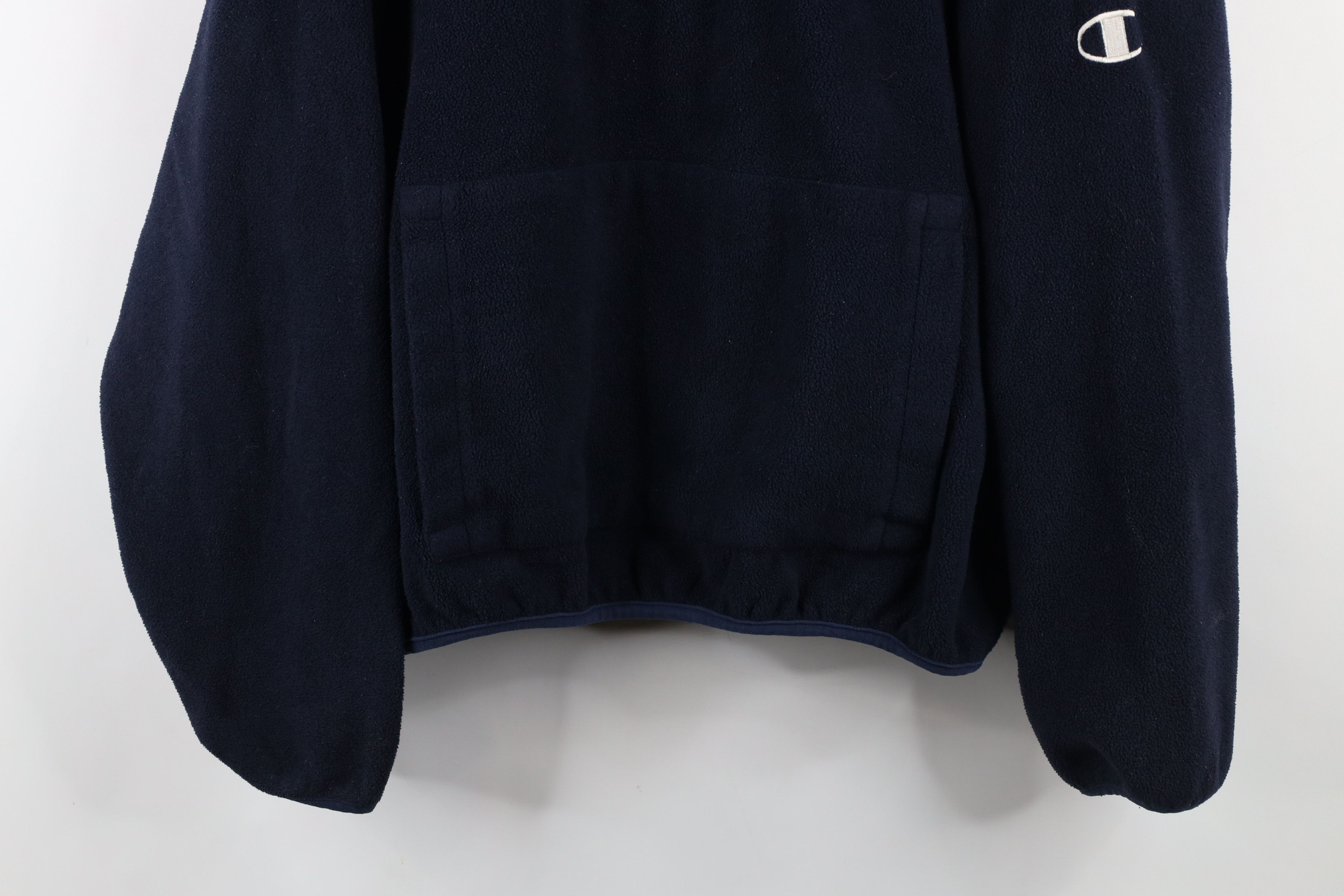 Champion × Vintage Vintage 90s Champion University of Michigan Half Zip Sweater Size US L / EU 52-54 / 3 - 3 Thumbnail