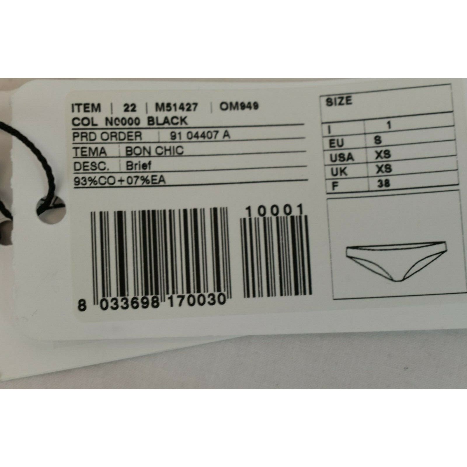 Dolce & Gabbana NWT DOLCE GABBANA BLACK BEIGE LOGO BRIEF UNDERWEAR XS Size ONE SIZE - 12 Thumbnail