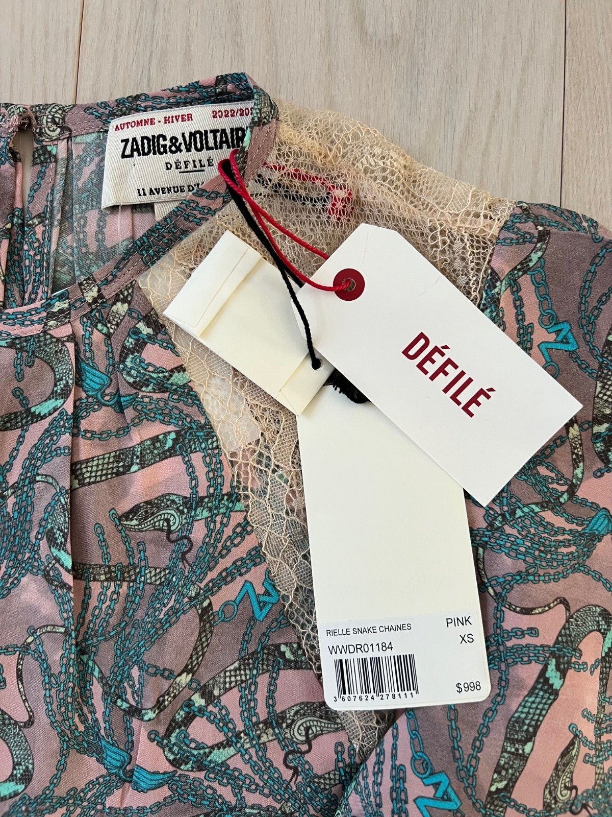 Zadig & Voltaire Zadig & Voltaire Rielle Snake Chaines Silk Dress ( XS ) Size XS / US 0-2 / IT 36-38 - 2 Thumbnail