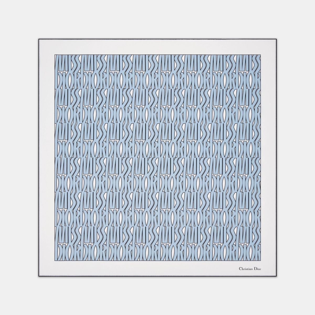 Dior o1bcso1str0226 Size:OS/90 Square Scarf in White/Pale Blue Size ONE SIZE - 2 Thumbnail