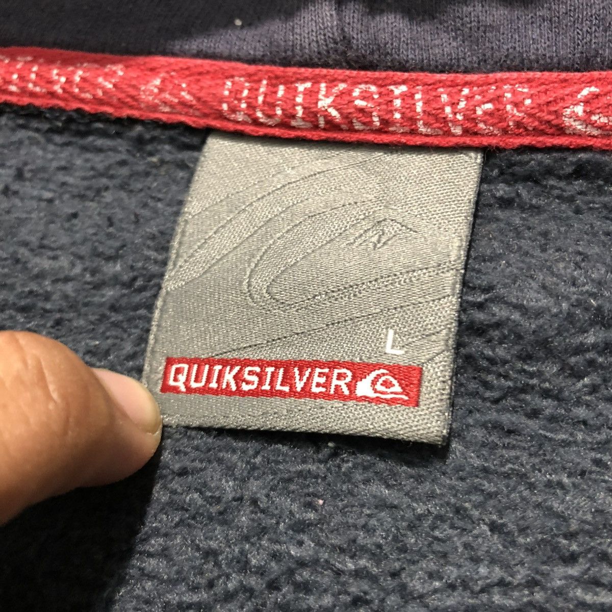 Quiksilver 2000s Quiksilver Boardriding Big Logo Ziphoodie Navy Size US XL / EU 56 / 4 - 12 Thumbnail