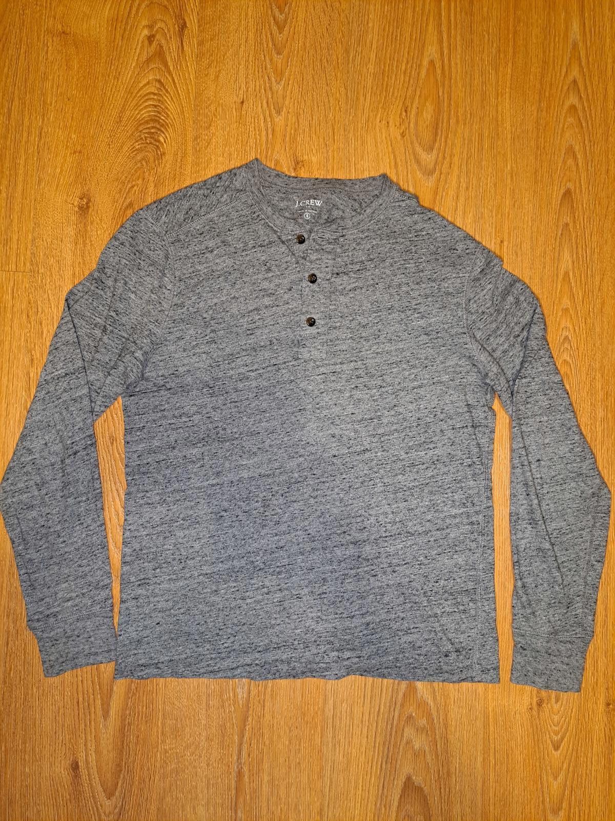 J.Crew J Crew Sweater Mens Small Gray 100% Cotton Henley Size US S / EU 44-46 / 1 - 1 Thumbnail