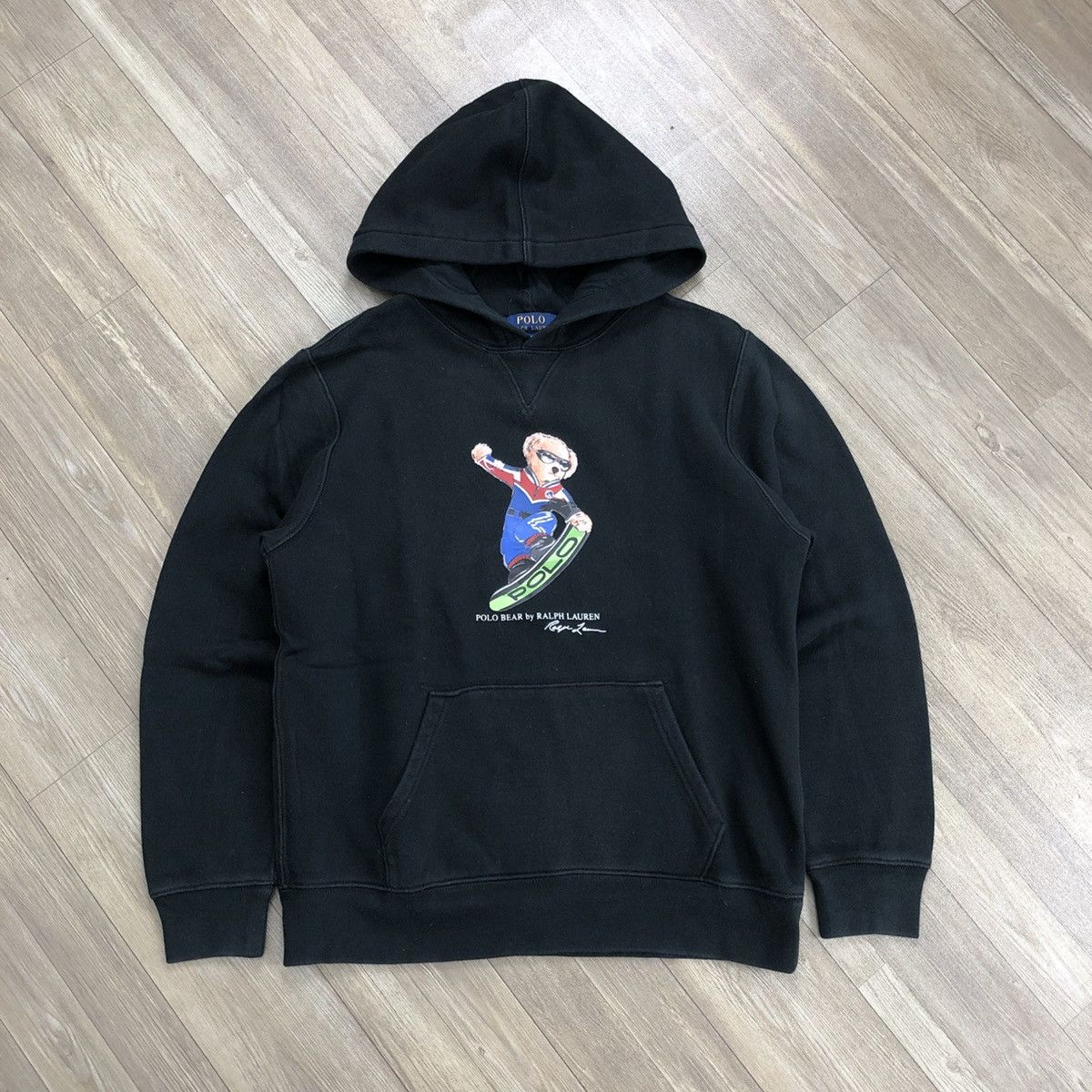 Polo Ralph Lauren Vintage 90s Polo Bear by Ralph Lauren Skateboarding Hoodie Size US S / EU 44-46 / 1 - 1 Thumbnail