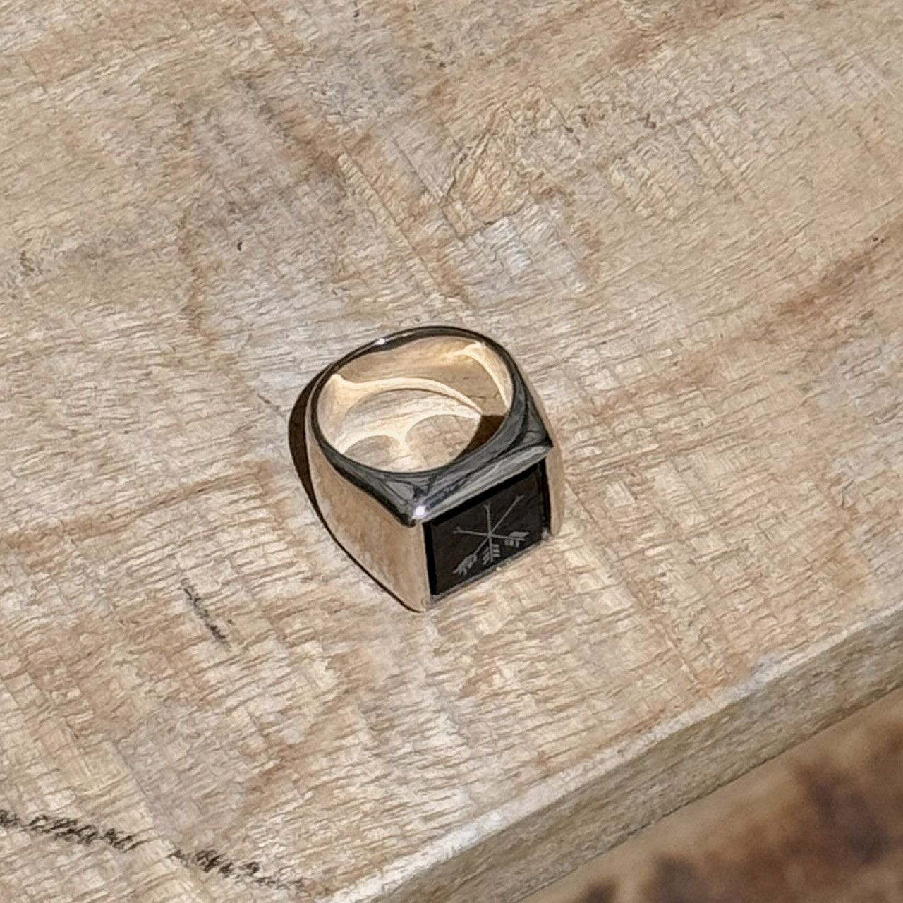 Undercover Undercover Arrow Signet Silver Ring - 10.5 US Size ONE SIZE - 9 Thumbnail