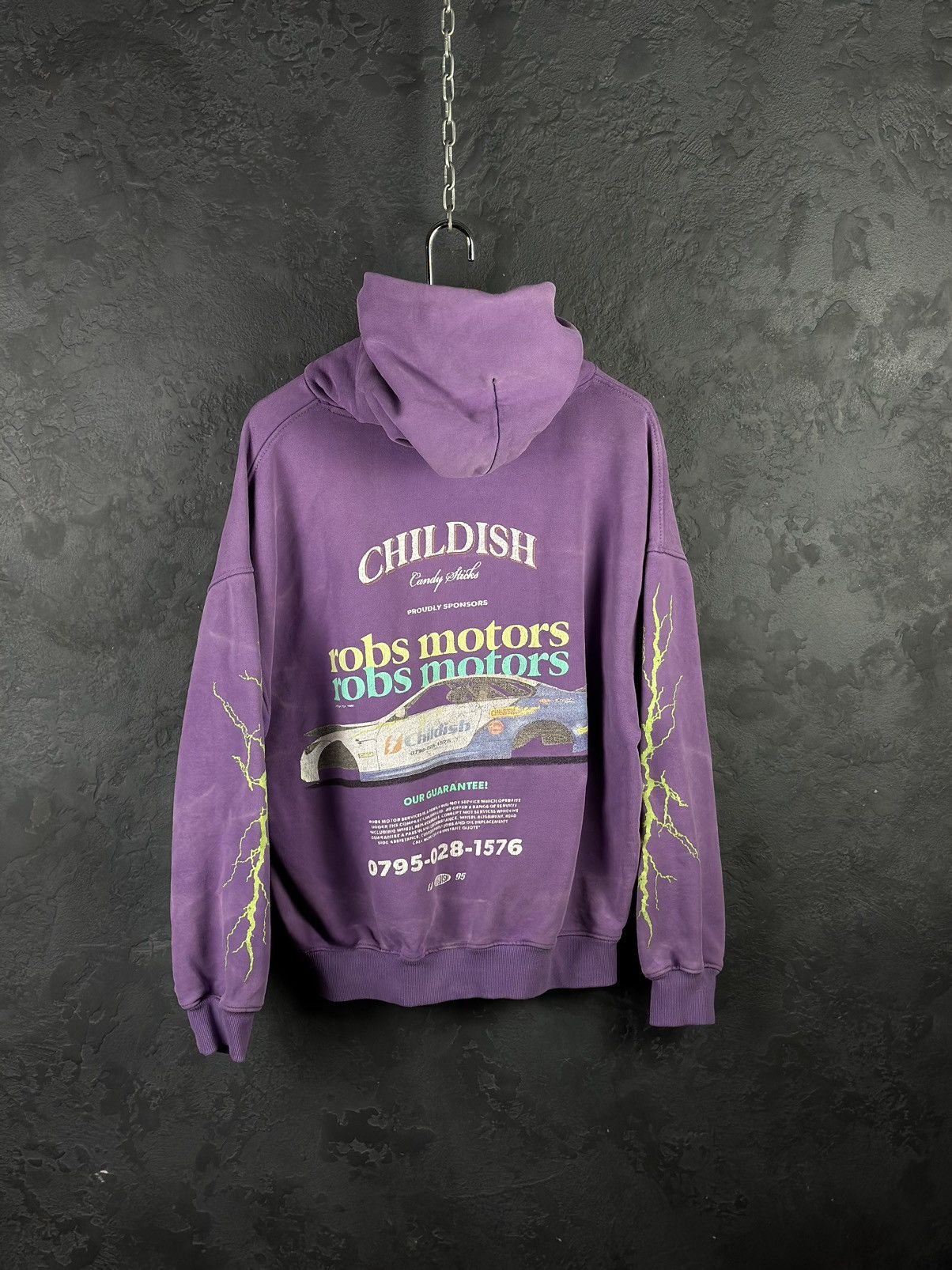 CHILDS Childish Robs Motors 90s Purple Hoodie Big Logo Y2K Racing Size US S / EU 44-46 / 1 - 2 Thumbnail
