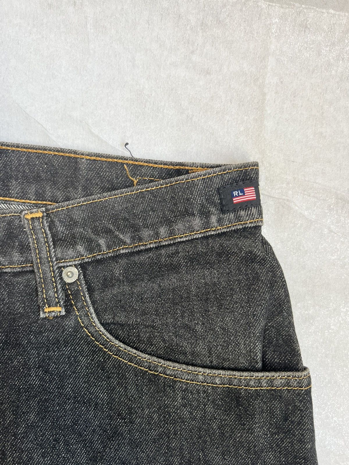 Polo Ralph Lauren Polo Jeans Ralph Lauren Baggy Style Black Denim Size US 38 / EU 54 - 6 Thumbnail