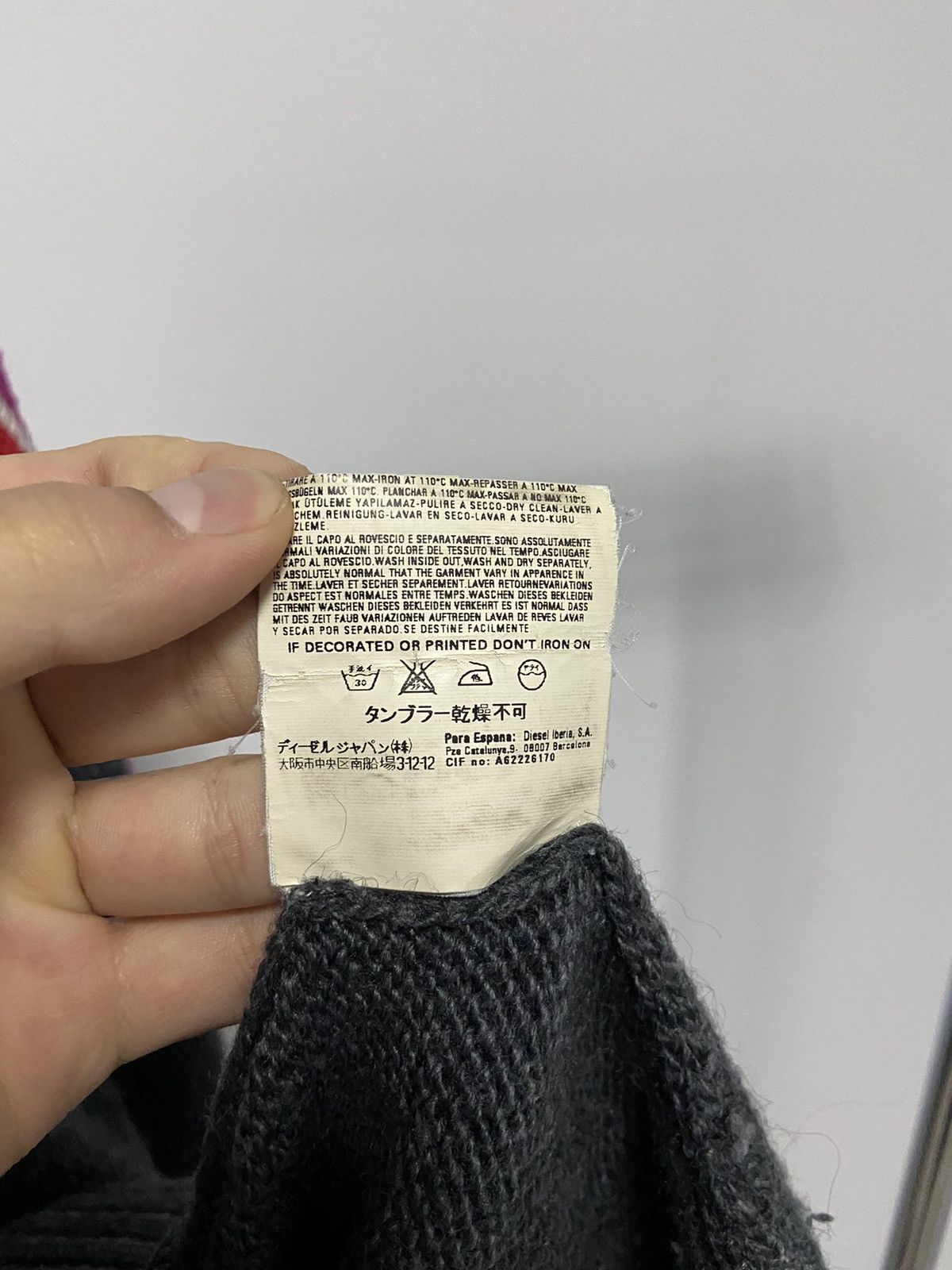 Diesel × Vintage Diesel sweater Knitted vintage logo wool 90s Size US XL / EU 56 / 4 - 7 Thumbnail