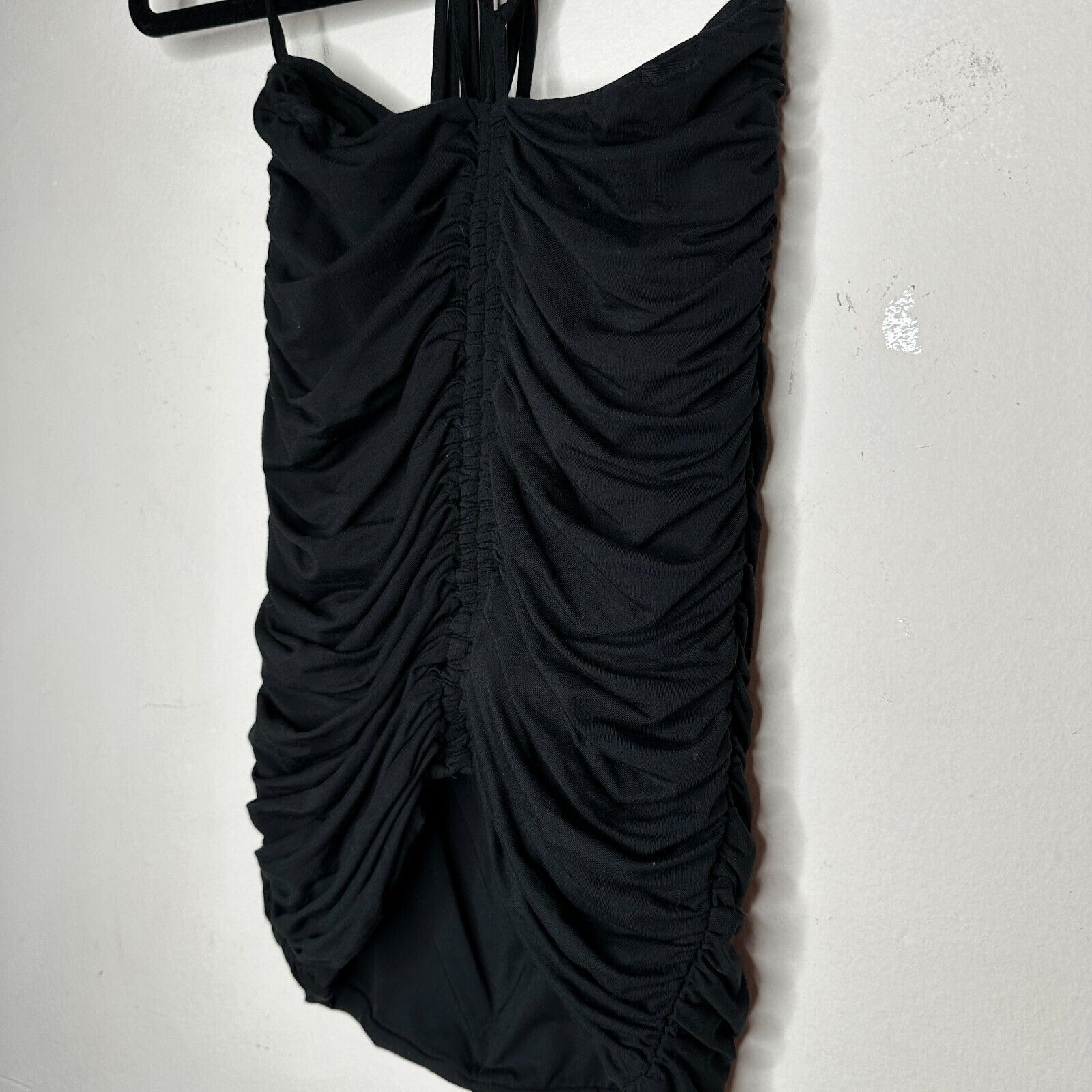 Other I.AM.GIA Black Ruched Mid-Rise Wrap Self Tie Waist Skirt XS Size 26" / US 2 / IT 38 - 4 Thumbnail