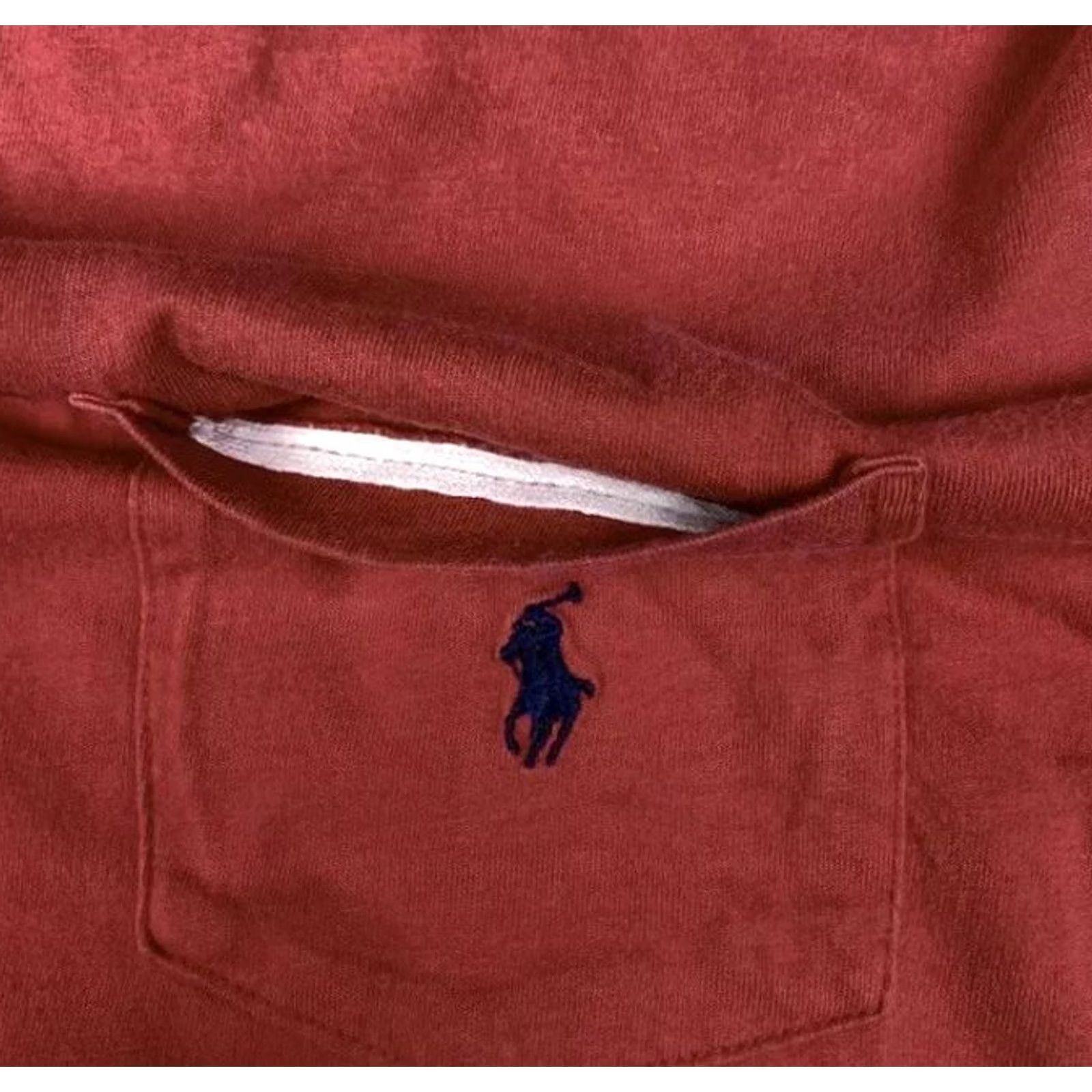 Polo Ralph Lauren VINTAGE Polo Ralph Lauren T-Shirt XL Red USA 90s Selvedge Pocket Mens Size US XL / EU 56 / 4 - 5 Thumbnail