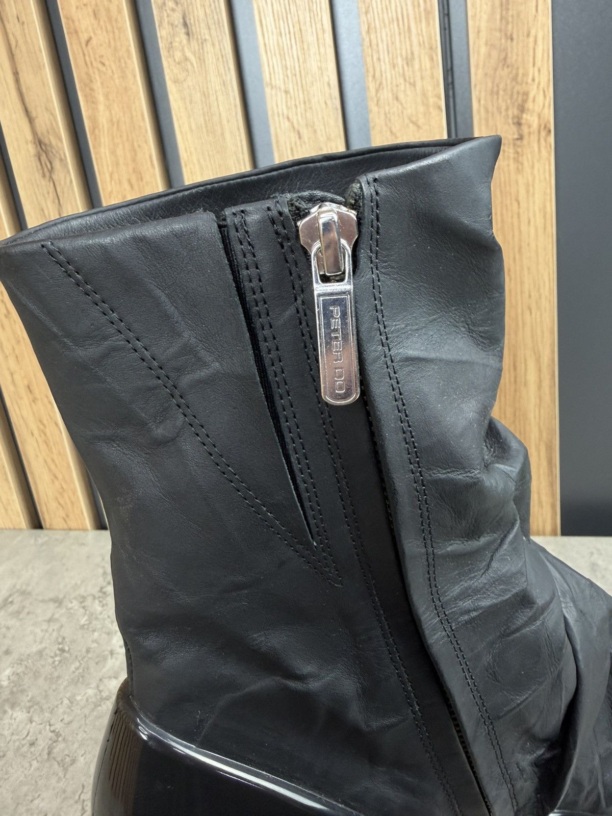 Peter Do at.kollektive x Peter Do Leather Platform Ankle Boots Black Size US 8 / EU 41 - 7 Thumbnail