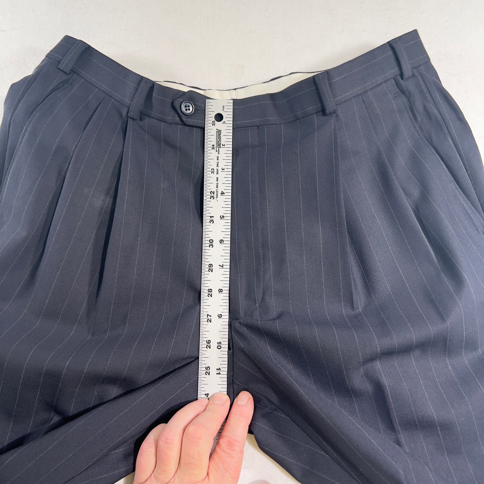Brooks Brothers Brooks Brothers 346 Pin Stripe Suit SZ 43R Classic Blue Wool Size 42R - 21 Thumbnail