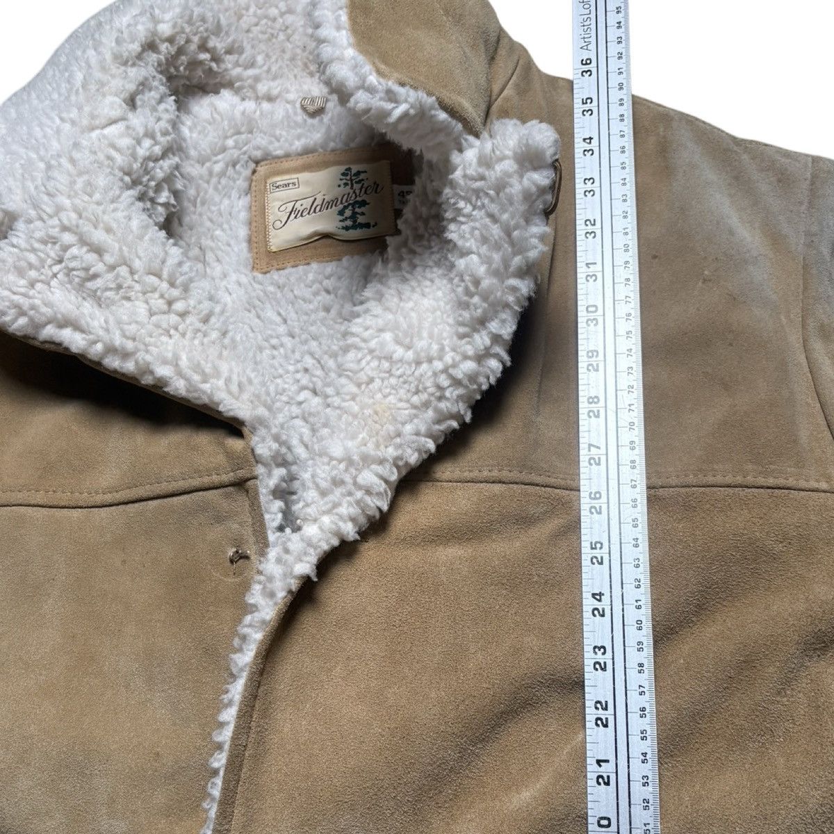 Sears True Vintage 70s Sears Fieldmaster Sherpa 48 Leather Jacket Size US L / EU 52-54 / 3 - 7 Thumbnail