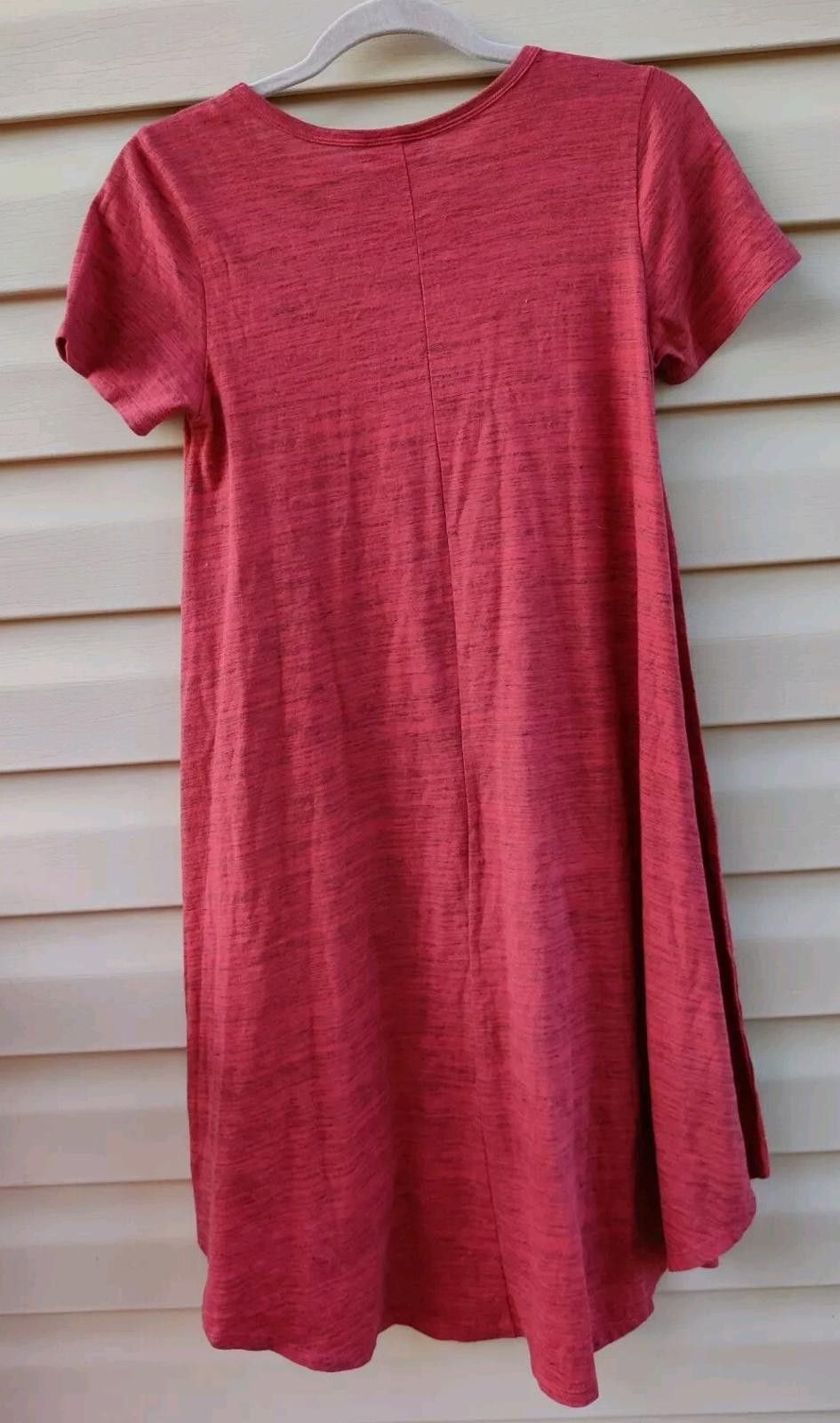 Other LulaRoe Carly Swing Shift T Shirt Dress XXS Hi Low Red Size XXS / US 00 / IT 34 - 4 Thumbnail