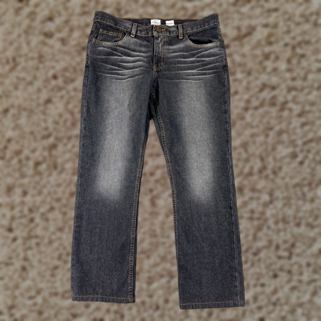 Calvin Klein Calvin Klein Jeans Women 11 Black Denim Boot Cut Low Rise Embroidered Size 32" / US 10 / IT 46 - 1 Thumbnail