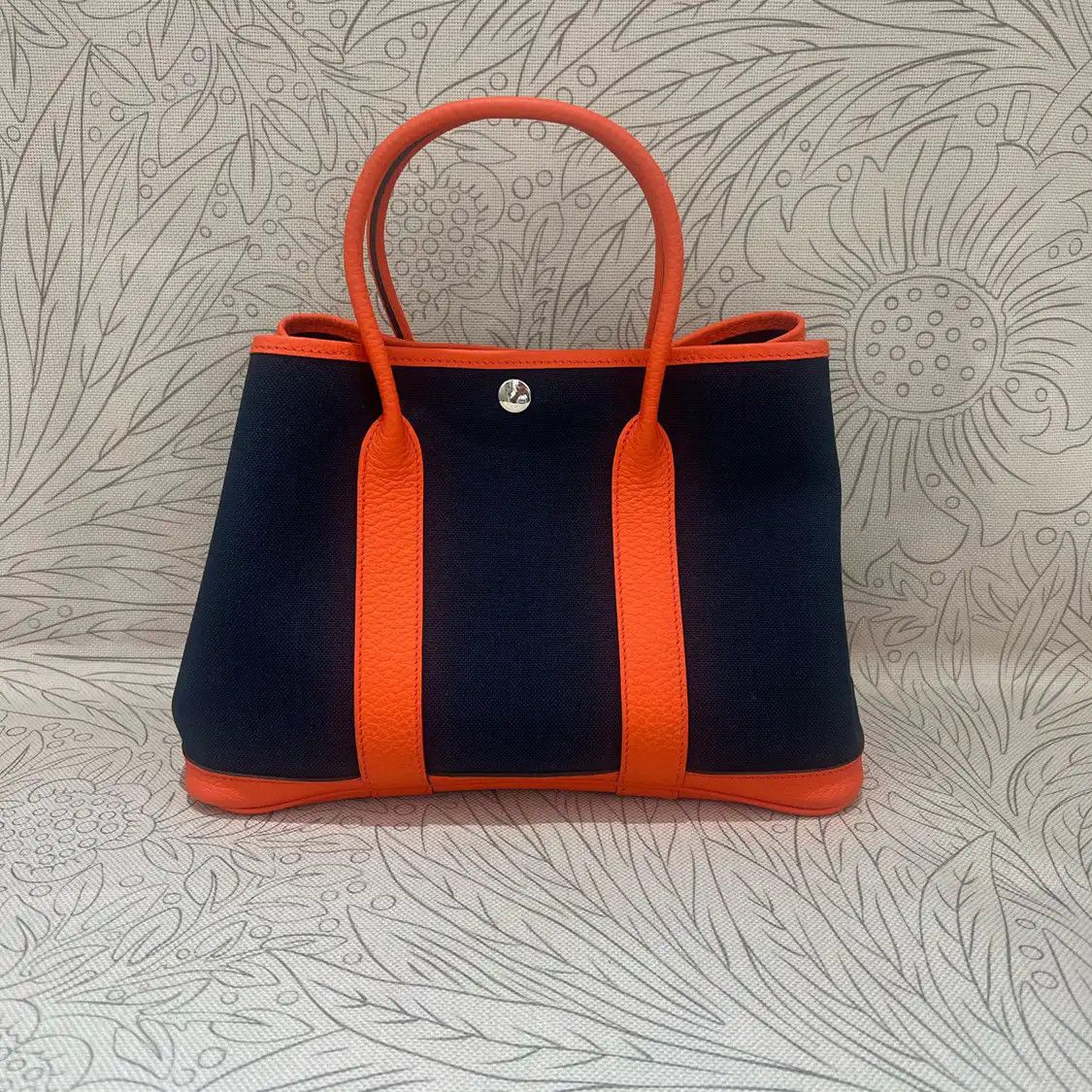 Hermes Hermes Garden Party 30 yellow brown canvas Garden Party shoulder bag silver hard Size ONE SIZE - 1 Thumbnail