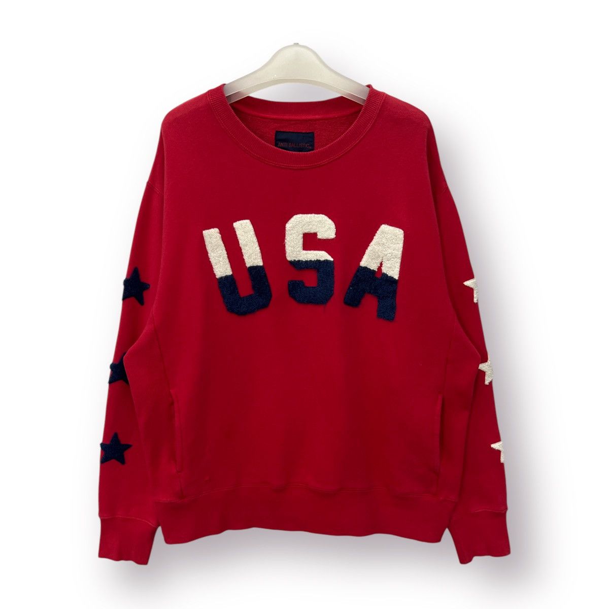 Japanese Brand 🔥 Anti Ballistic USA logo Roundneck Sweatshirt - M Size US L / EU 52-54 / 3 - 1 Thumbnail